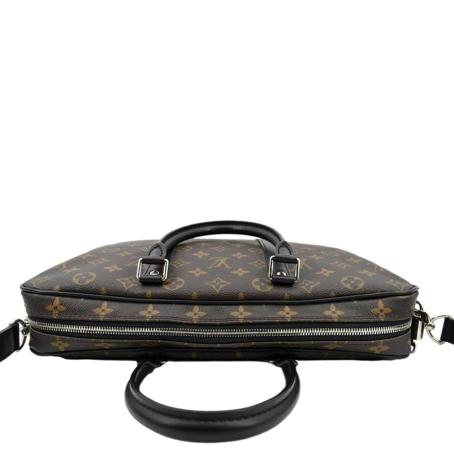 LOUIS VUITTON Porte Documents Voyage Monogram Canvas Briefcase Bag Brown - Image 4