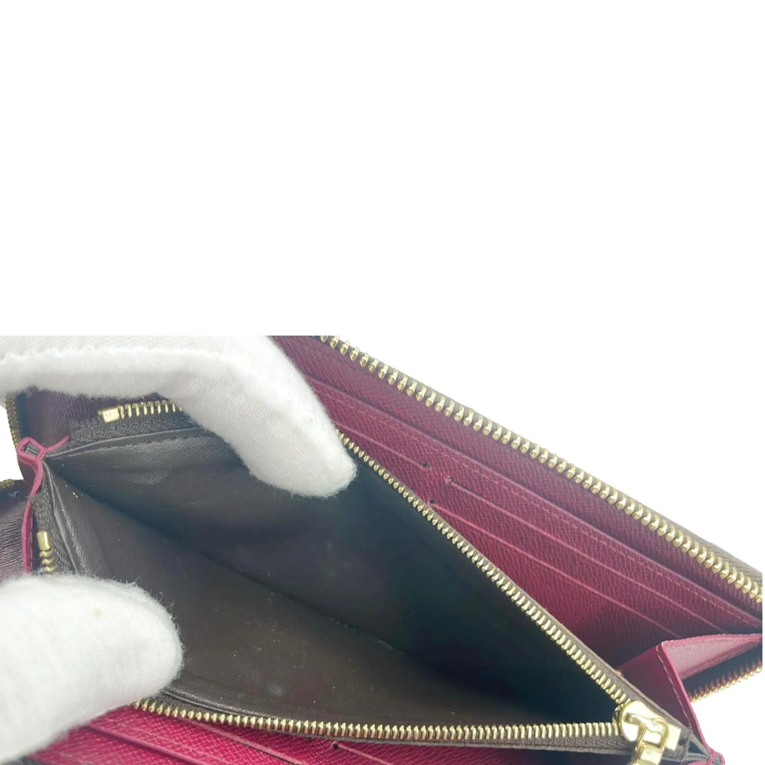 LOUIS VUITTON Portefeuille Clemence Monogram Canvas Zippy Wallet Brown - Image 10