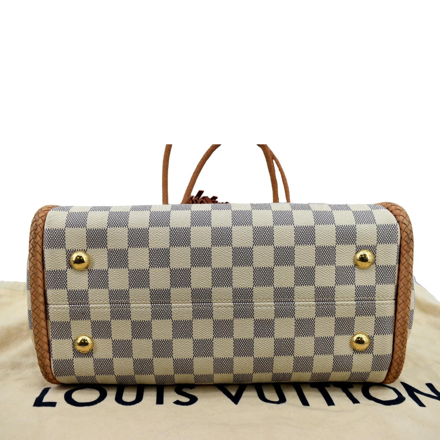 LOUIS VUITTON Propriano Damier Azur Tote Shoulder Bag White - Image 9