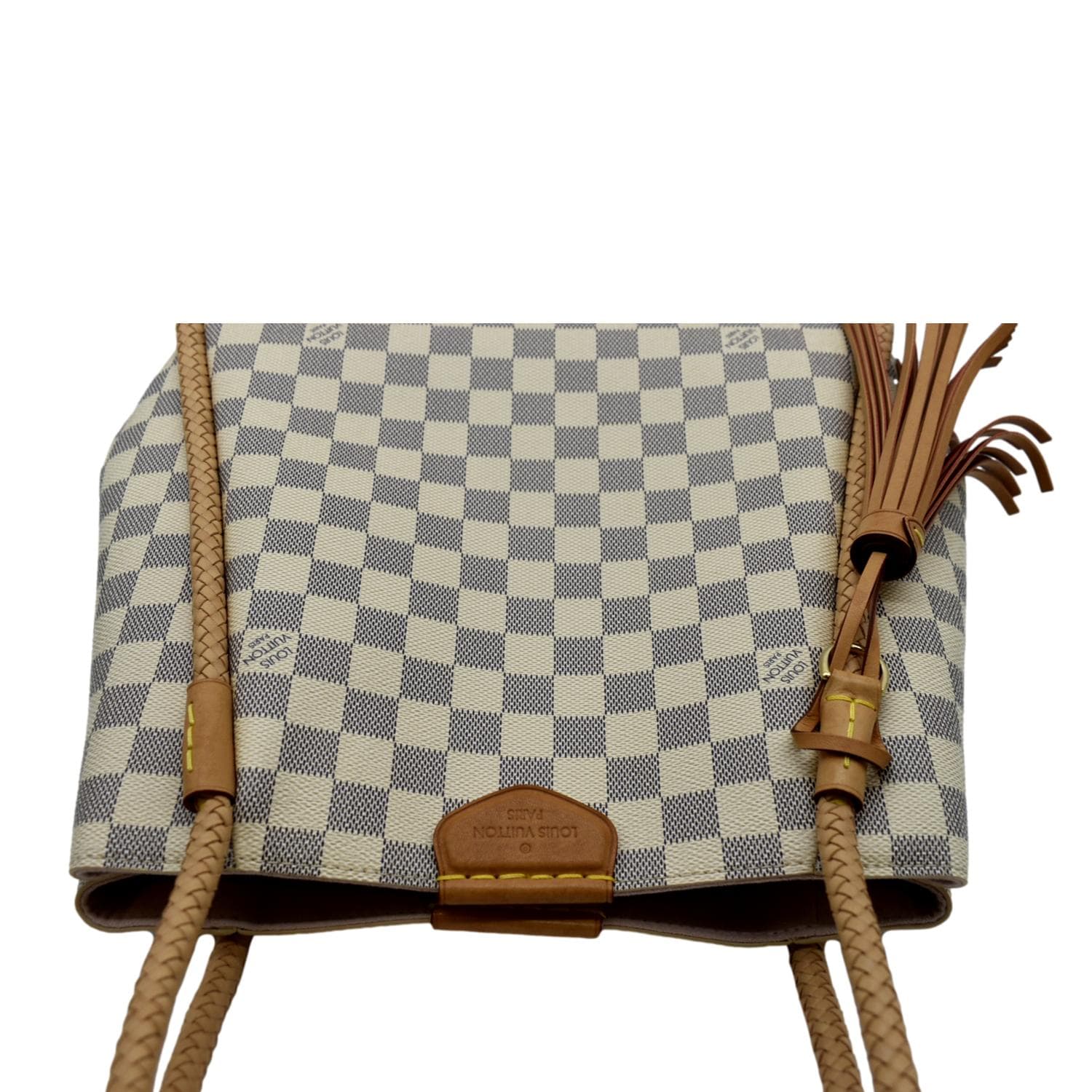 LOUIS VUITTON Propriano Damier Azur Tote Shoulder Bag White - Image 4