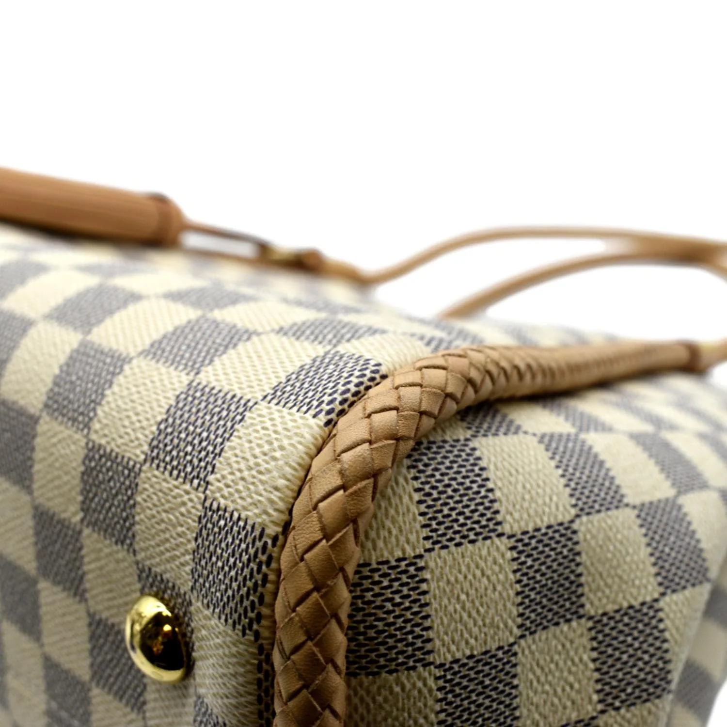 LOUIS VUITTON Propriano Damier Azur Tote Shoulder Bag White - Image 6