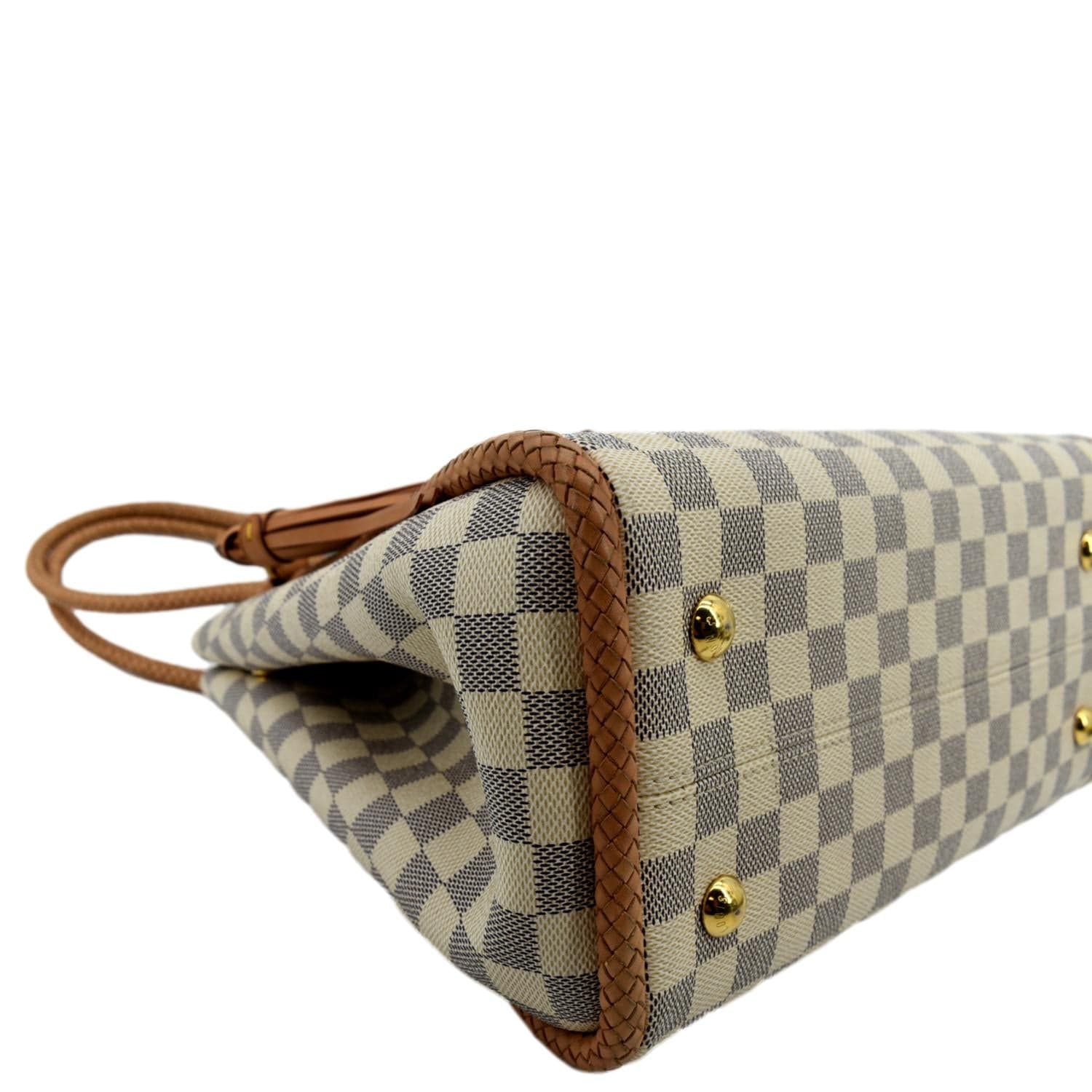 LOUIS VUITTON Propriano Damier Azur Tote Shoulder Bag White - Image 8