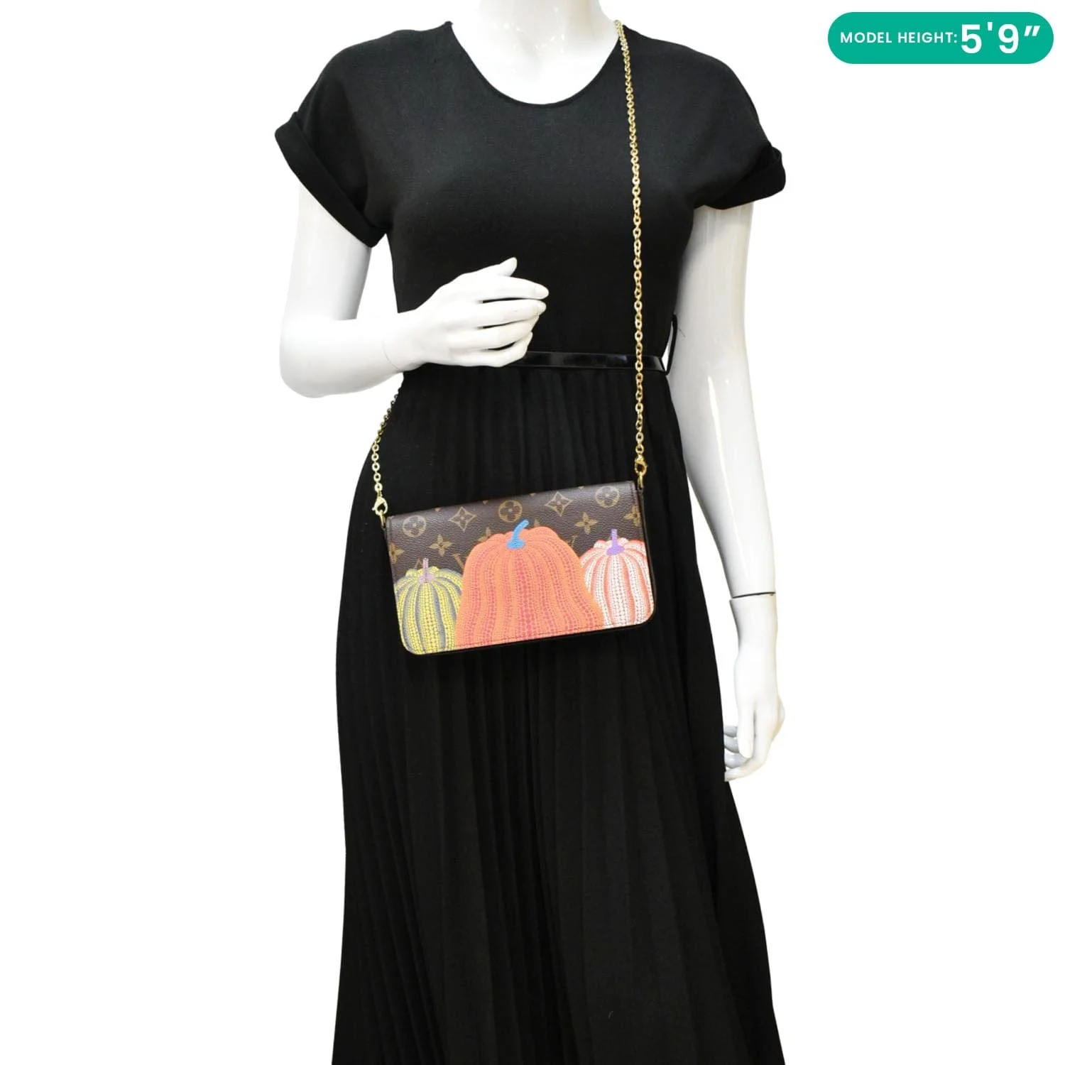 LOUIS VUITTON LV x YK Monogram Pumpkin Pochette Felicie Shoulder Bag Multicolor - Image 2
