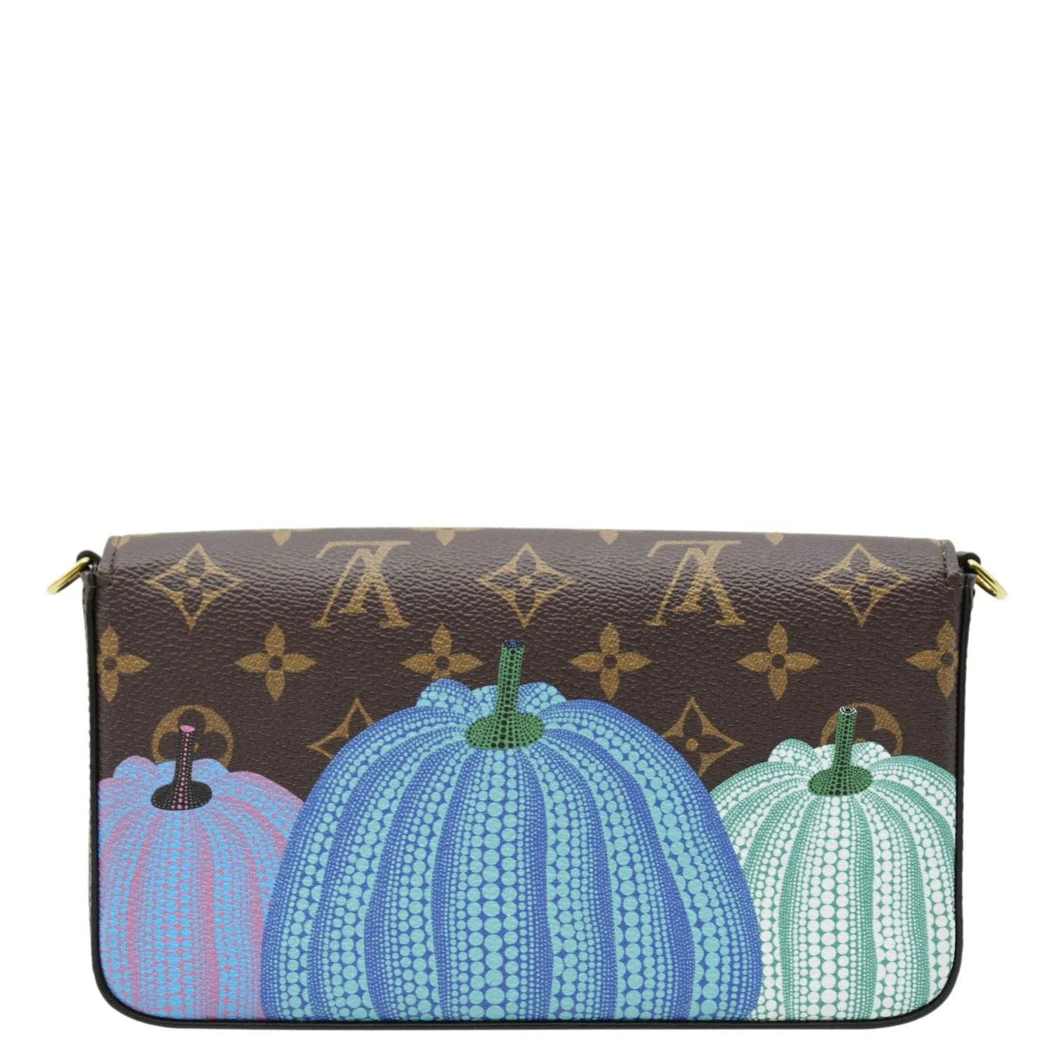 LOUIS VUITTON LV x YK Monogram Pumpkin Pochette Felicie Shoulder Bag Multicolor - Image 4