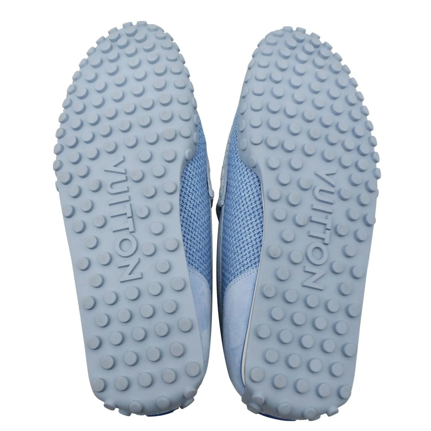 LOUIS VUITTON LV Racer Moccasin Perforated Leather Loafers Light Blue US 10.5 - Image 15