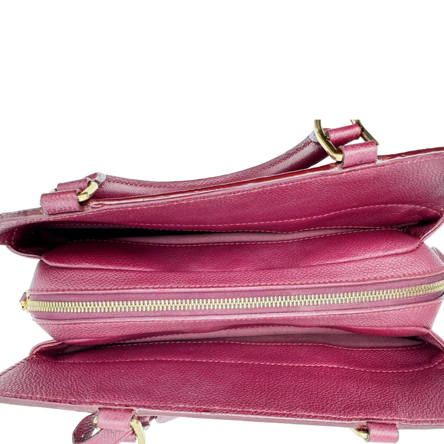 LOUIS VUITTON Vosges MM Empreinte Leather Shoulder Bag Raisin - Image 10