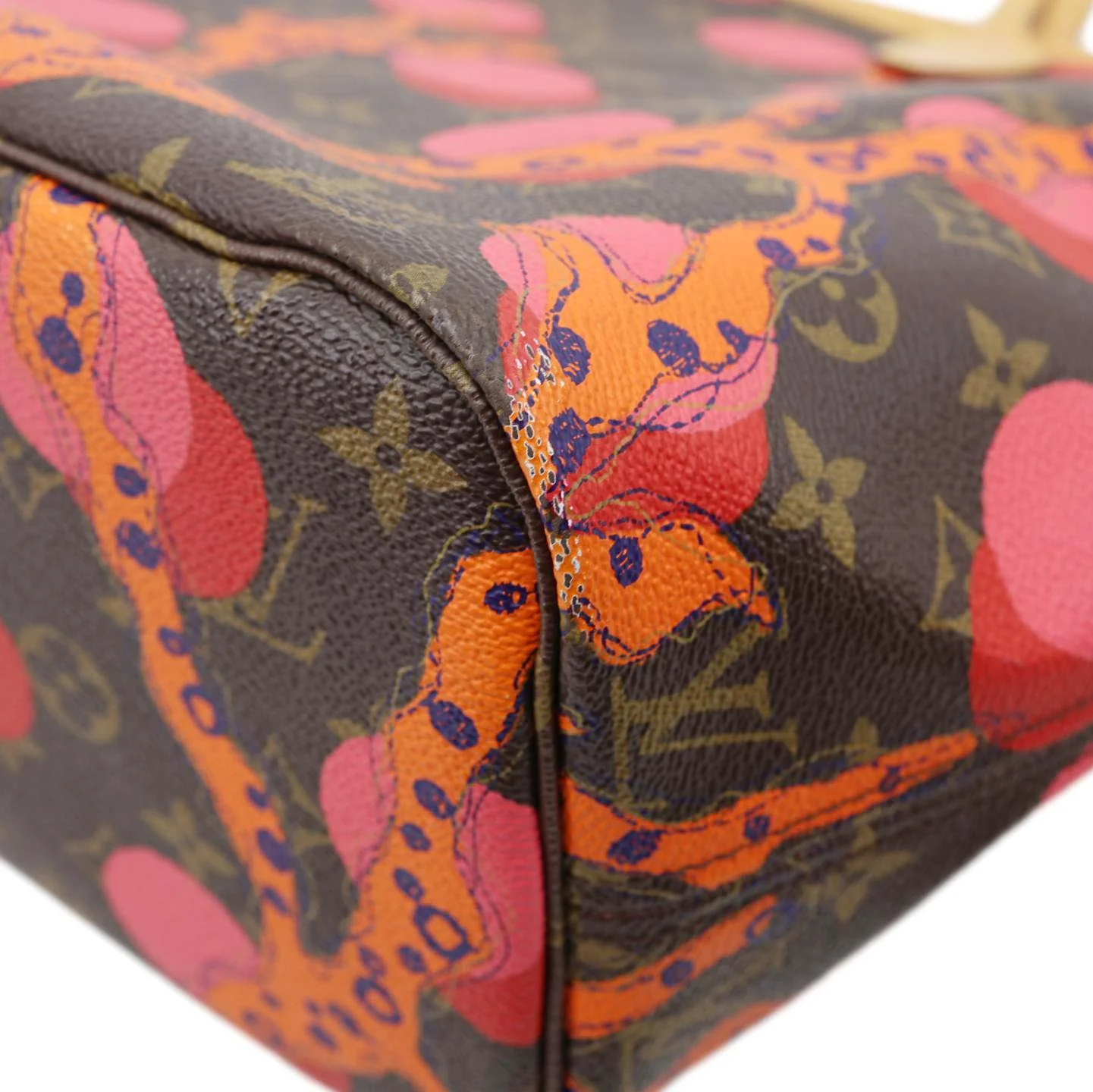 LOUIS VUITTON Neverfull MM Grenade Ramages Monogram Canvas Tote Bag Brown - Image 9