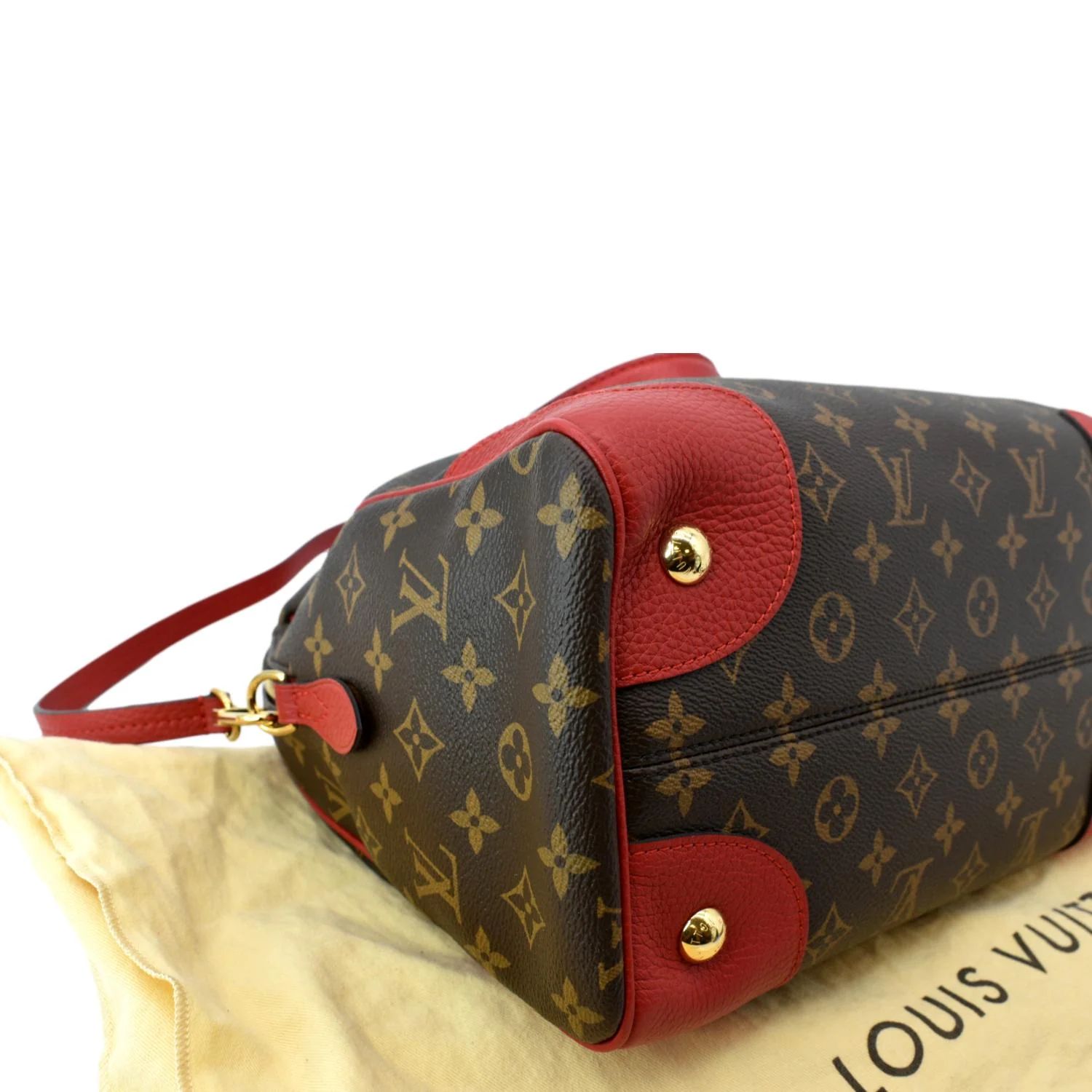 LOUIS VUITTON Retiro Monogram Canvas Shoulder Bag Red - Image 9