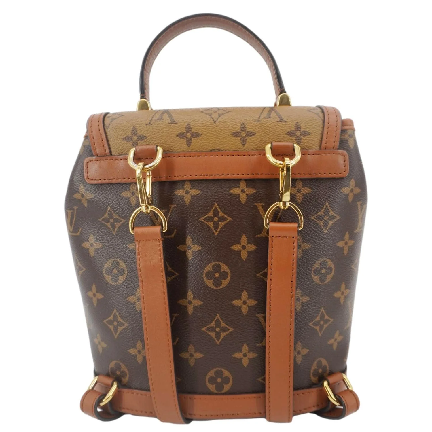 LOUIS VUITTON Dauphine PM Monogram Reverse Canvas Backpack Brown - Image 4
