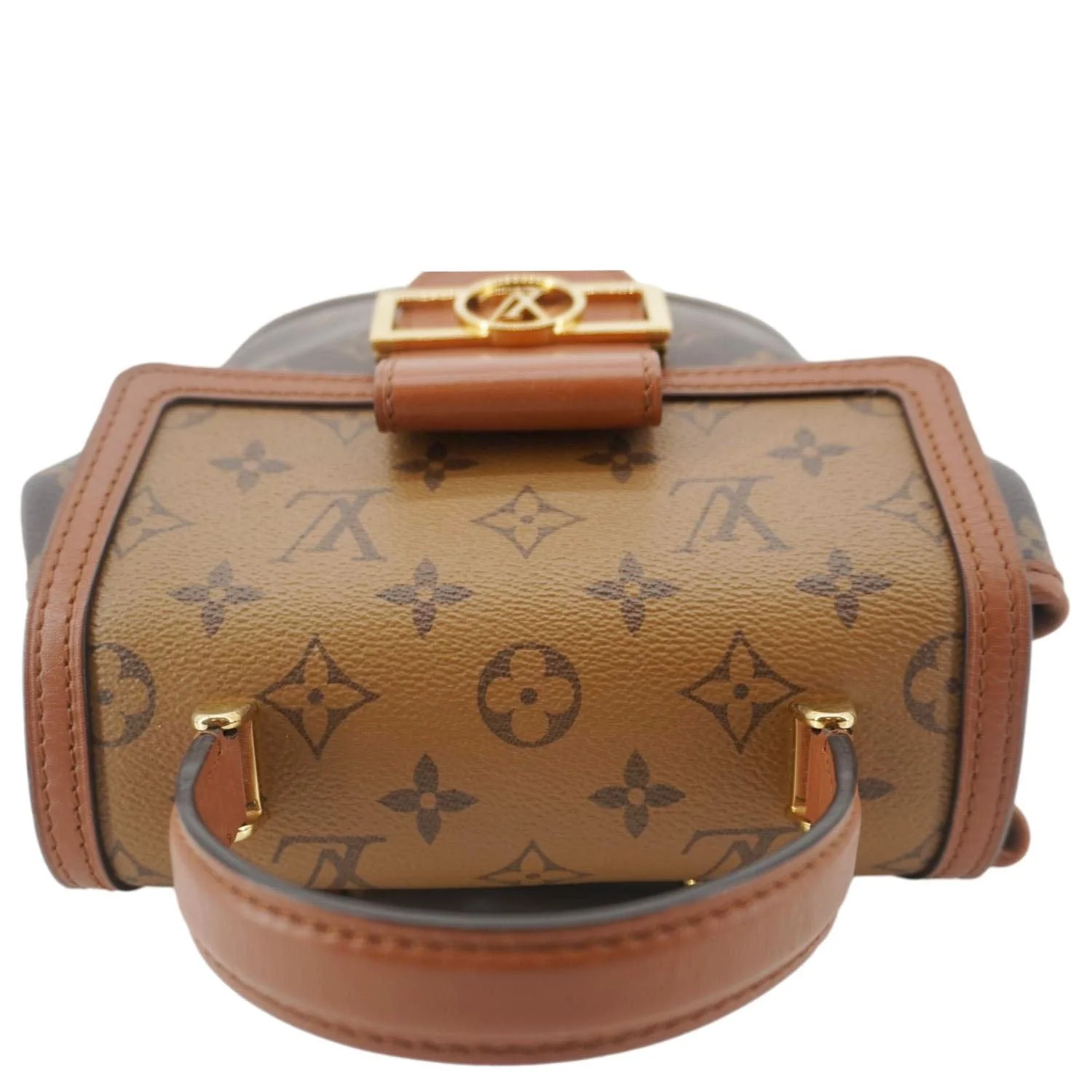 LOUIS VUITTON Dauphine PM Monogram Reverse Canvas Backpack Brown - Image 6