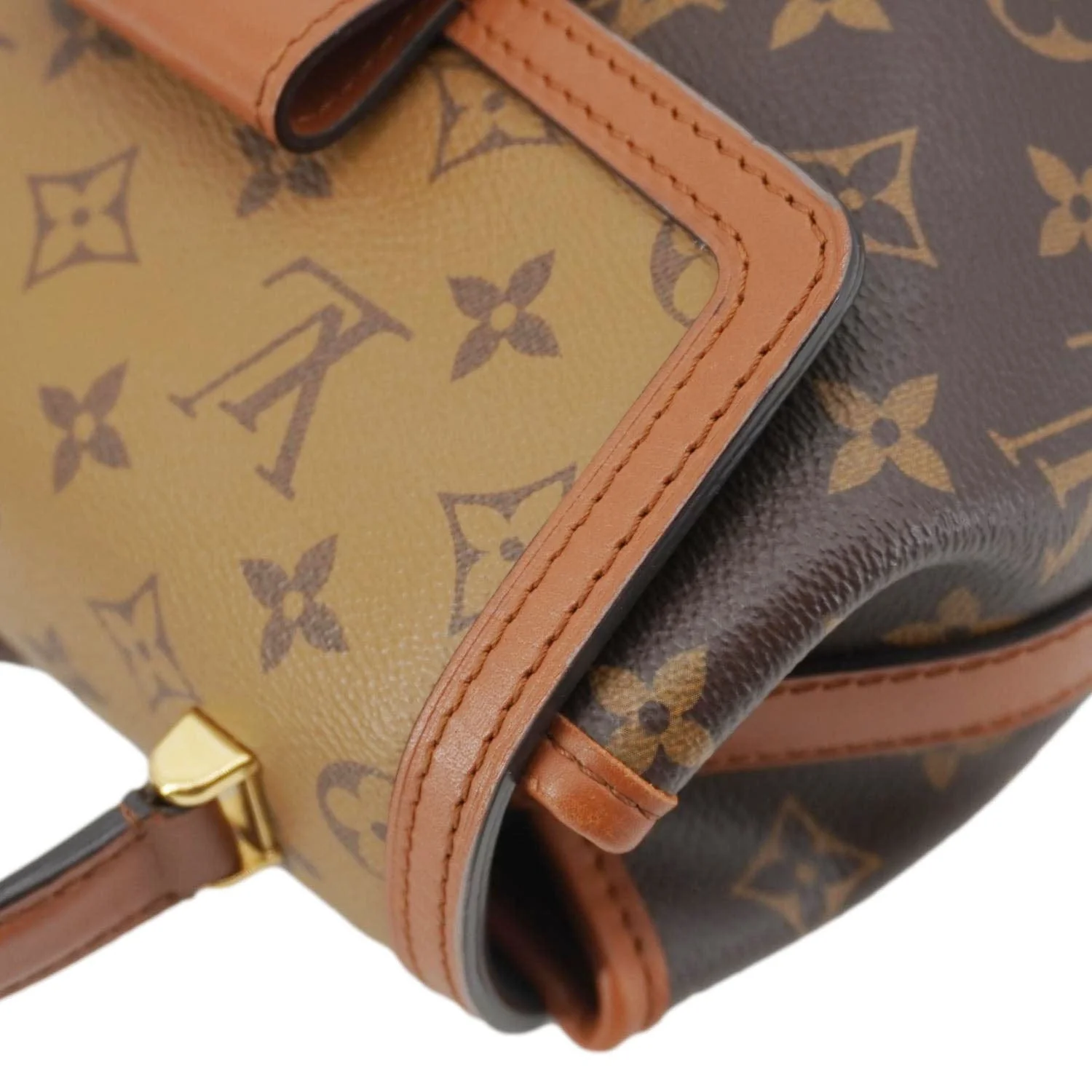 LOUIS VUITTON Dauphine PM Monogram Reverse Canvas Backpack Brown - Image 8