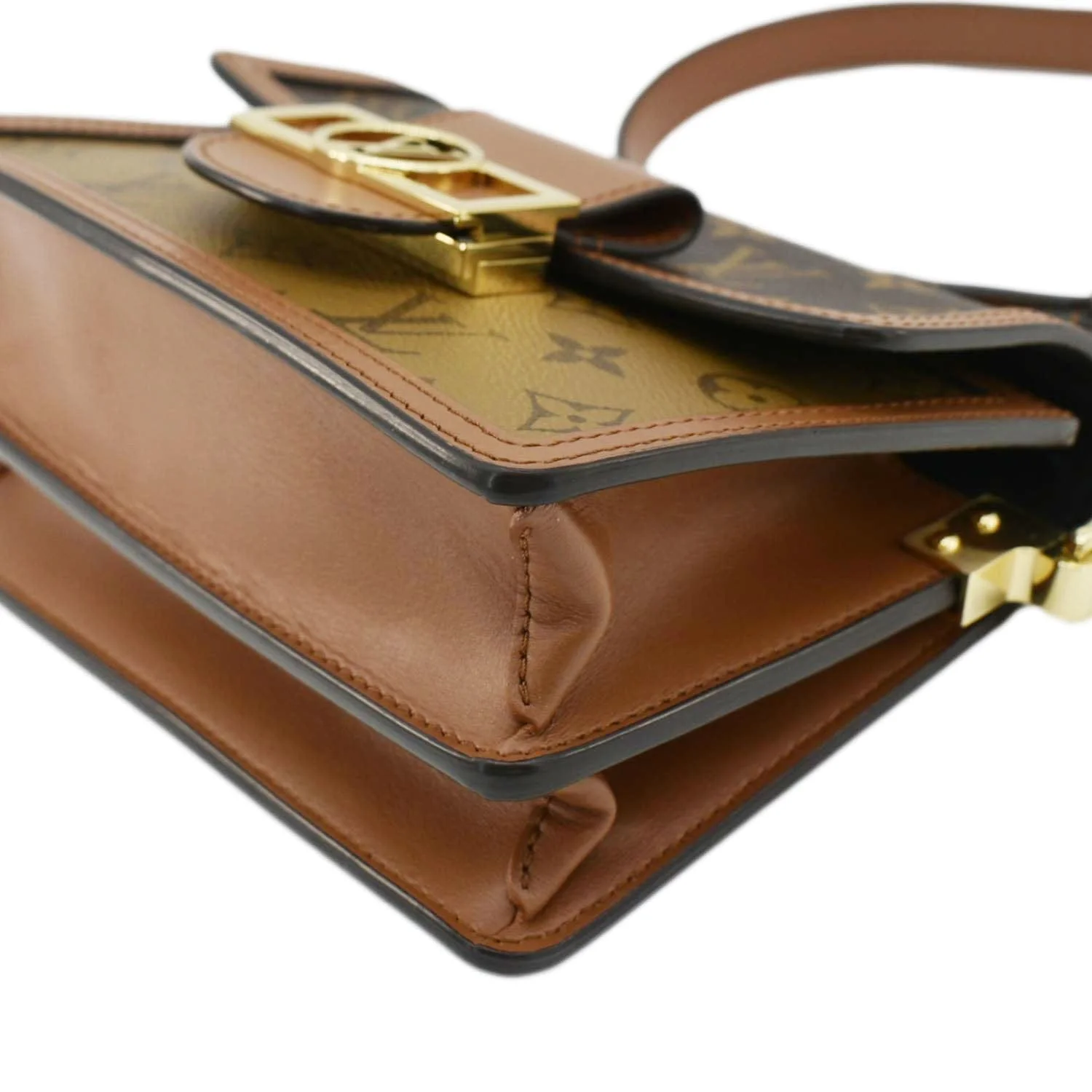 LOUIS VUITTON Dauphine Mini Monogram Reverse Canvas Shoulder Bag Brown - Image 7