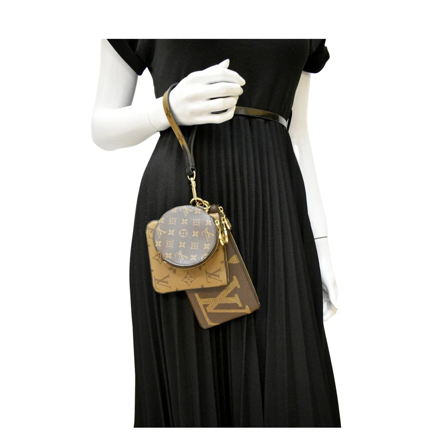 LOUIS VUITTON Giant Monogram Reverse Canvas Trio Pouch Brown - Image 2