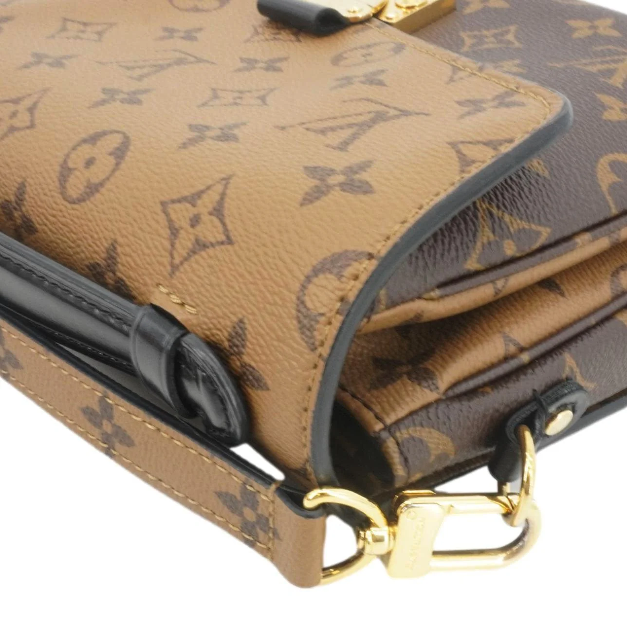 LOUIS VUITTON Metis Pochette Reverse Monogram Canvas Crossbody Bag Brown - Image 7