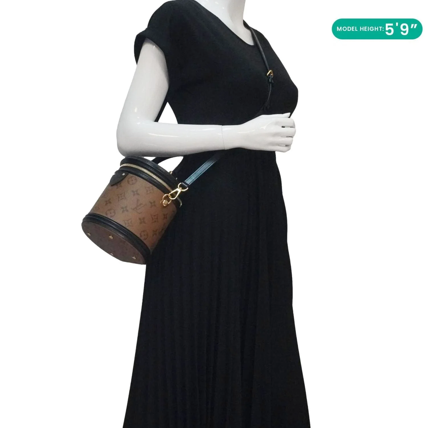 LOUIS VUITTON Cannes Reverse Monogram Canvas Shoulder Bag Brown - Image 2
