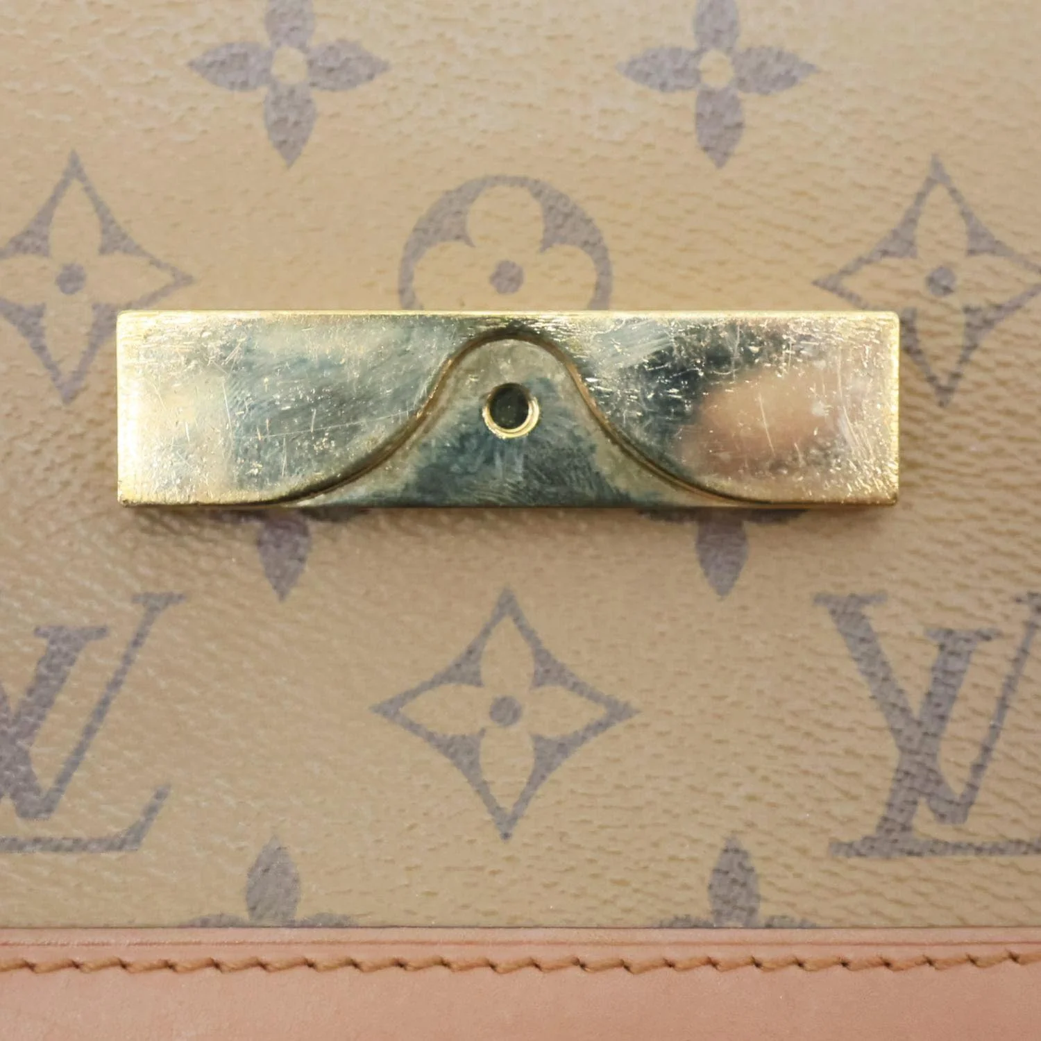 LOUIS VUITTON Dauphine MM Monogram Reverse Canvas Shoulder Bag Brown - Image 10