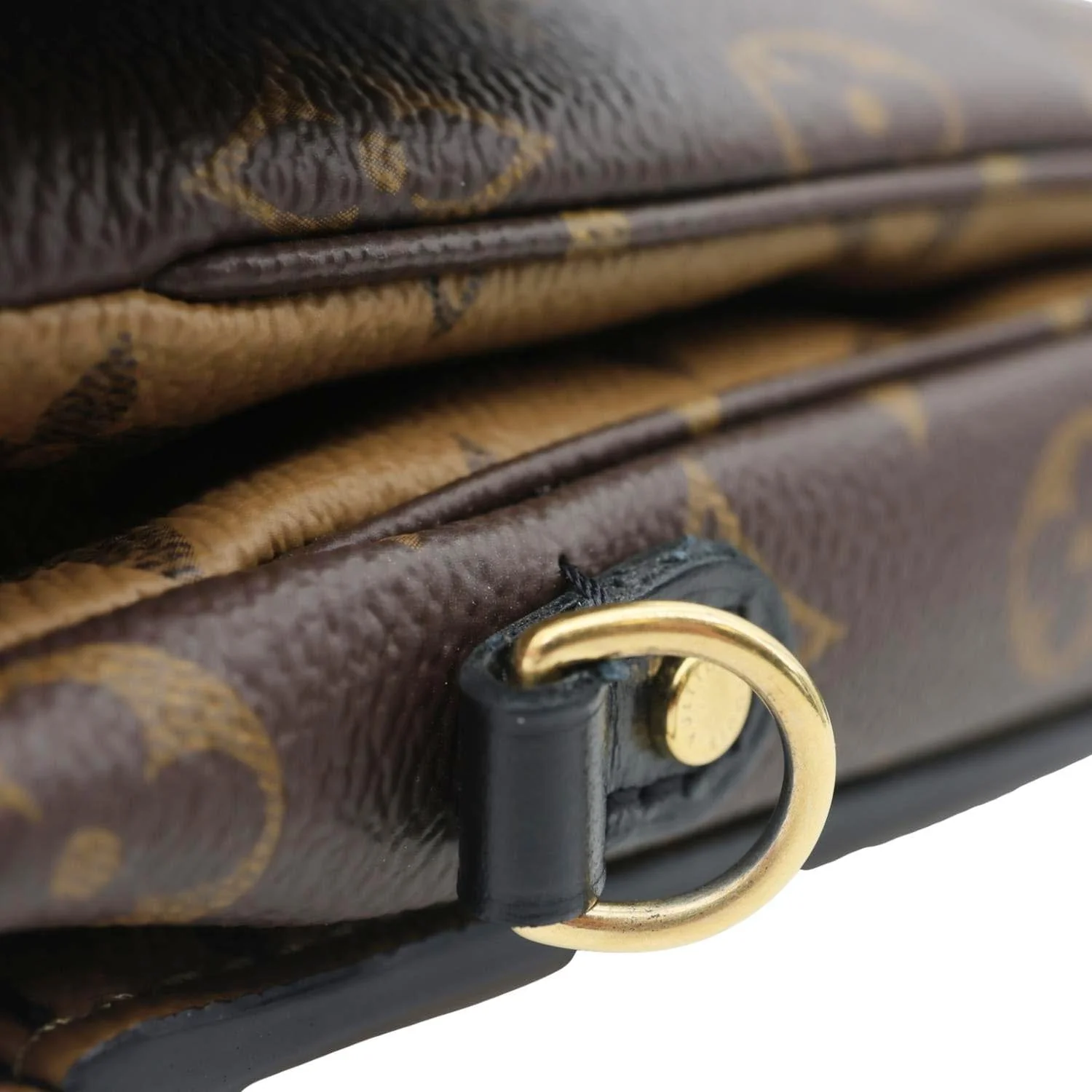 LOUIS VUITTON Metis Pochette Reverse Monogram Canvas Crossbody Bag Brown - Image 14