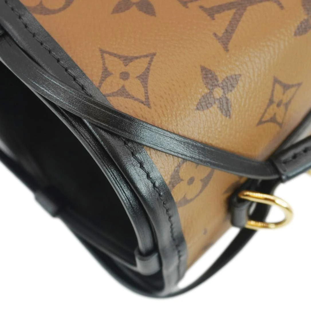 LOUIS VUITTON Noe Monogram Reverse Canvas Crossbody Bag Brown - Image 7