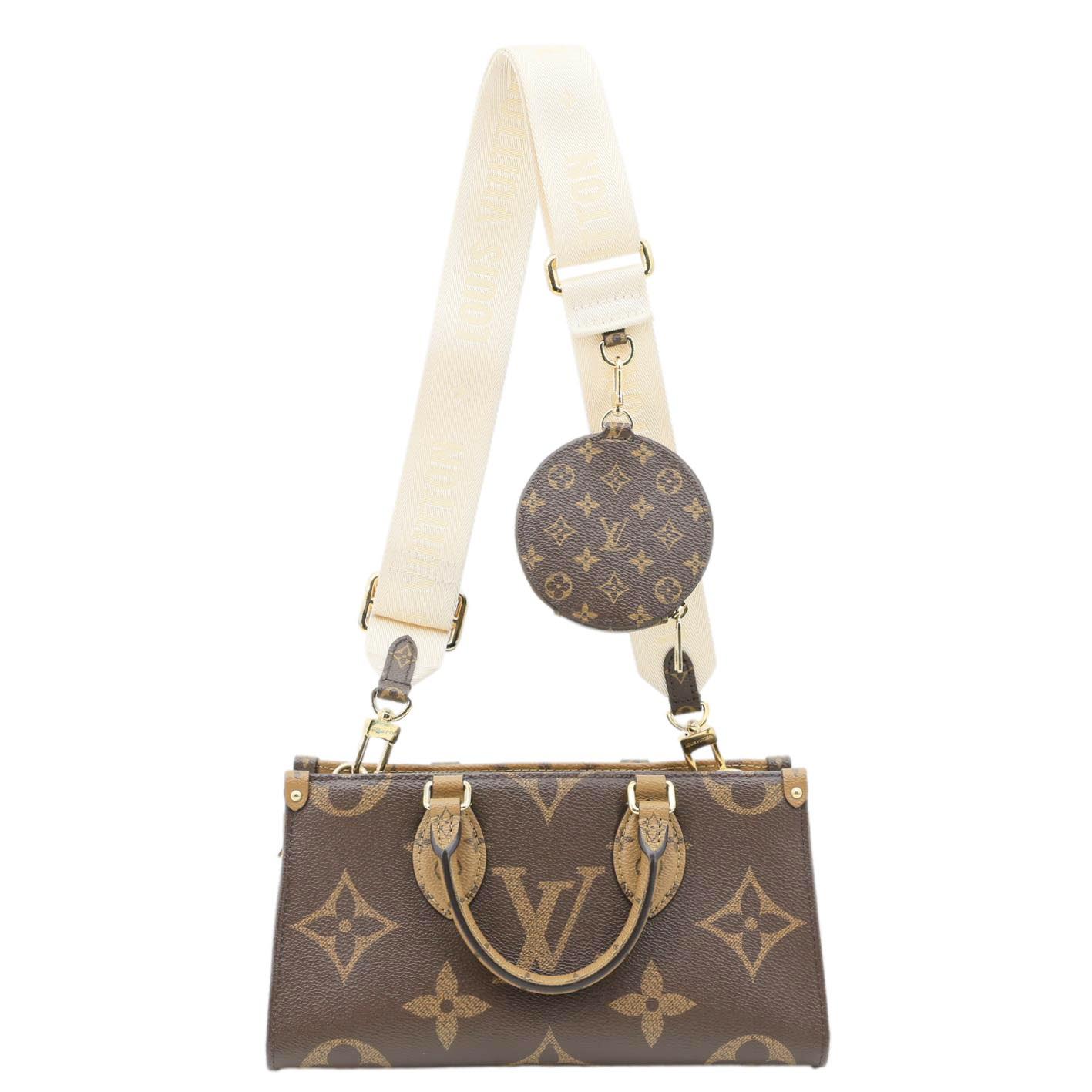 LOUIS VUITTON On-The-Go East West Monogram Canvas Chain 2way Shoulder Bag Brown - Image 4