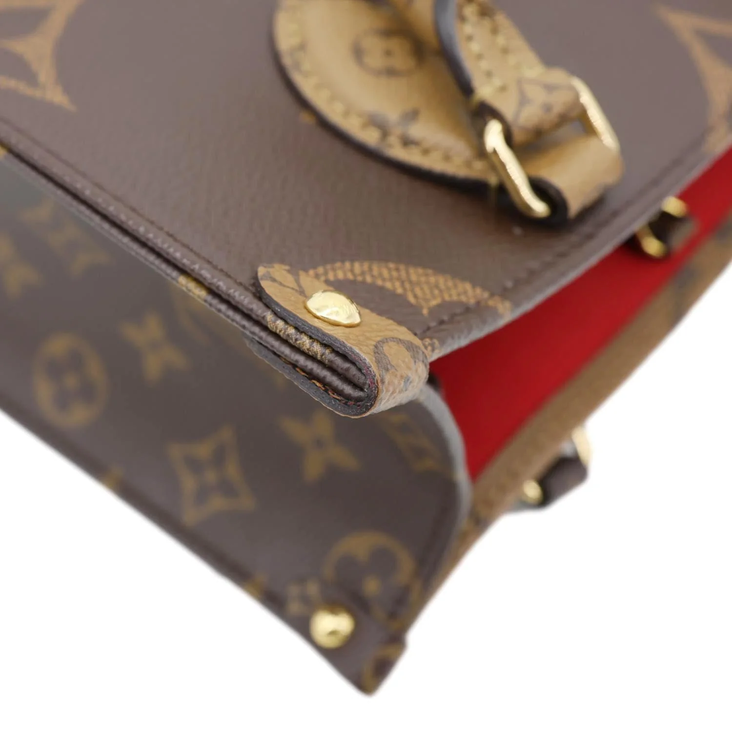 LOUIS VUITTON Onthego PM Giant Monogram Reverse Canvas Shoulder Bag Brown - Image 6