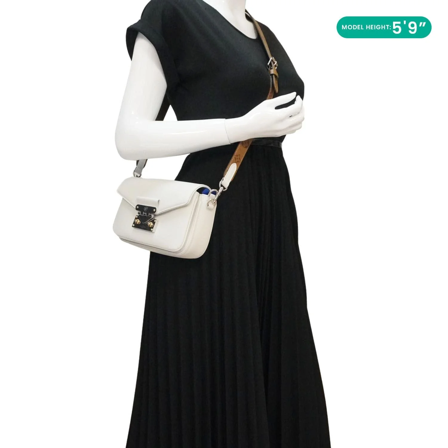 LOUIS VUITTON Swing Reverse Monogram Shoulder Bag White - Image 2