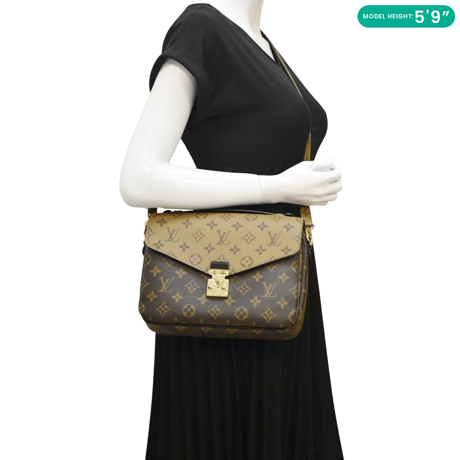LOUIS VUITTON Metis Pochette Reverse Monogram Canvas Crossbody Bag Brown - Image 2