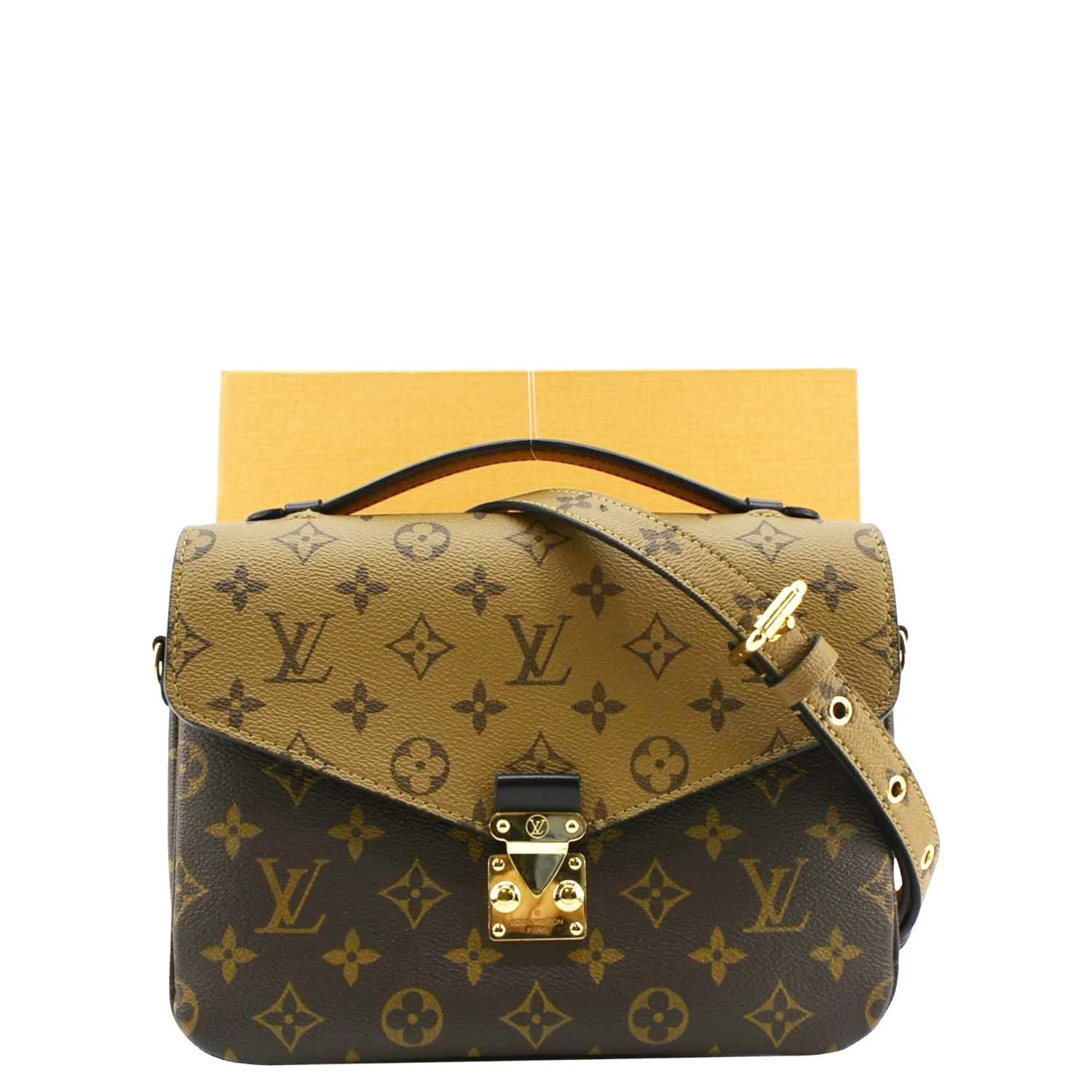 LOUIS VUITTON Metis Pochette Reverse Monogram Canvas Crossbody Bag Brown - Image 3