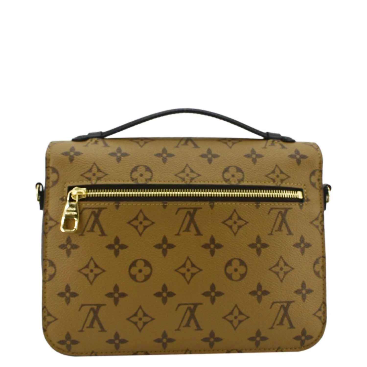 LOUIS VUITTON Metis Pochette Reverse Monogram Canvas Crossbody Bag Brown - Image 4