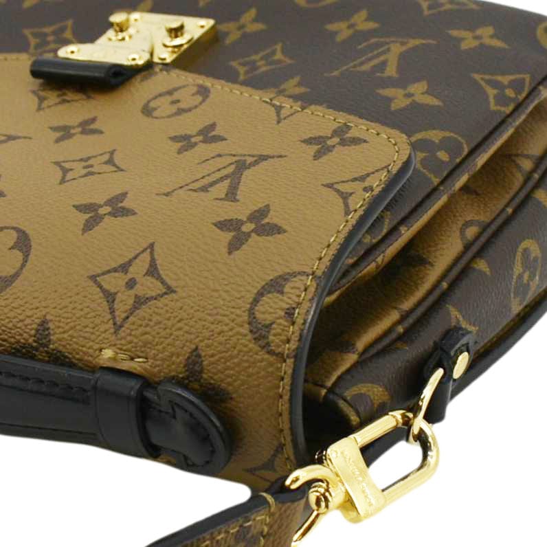 LOUIS VUITTON Metis Pochette Reverse Monogram Canvas Crossbody Bag Brown - Image 7