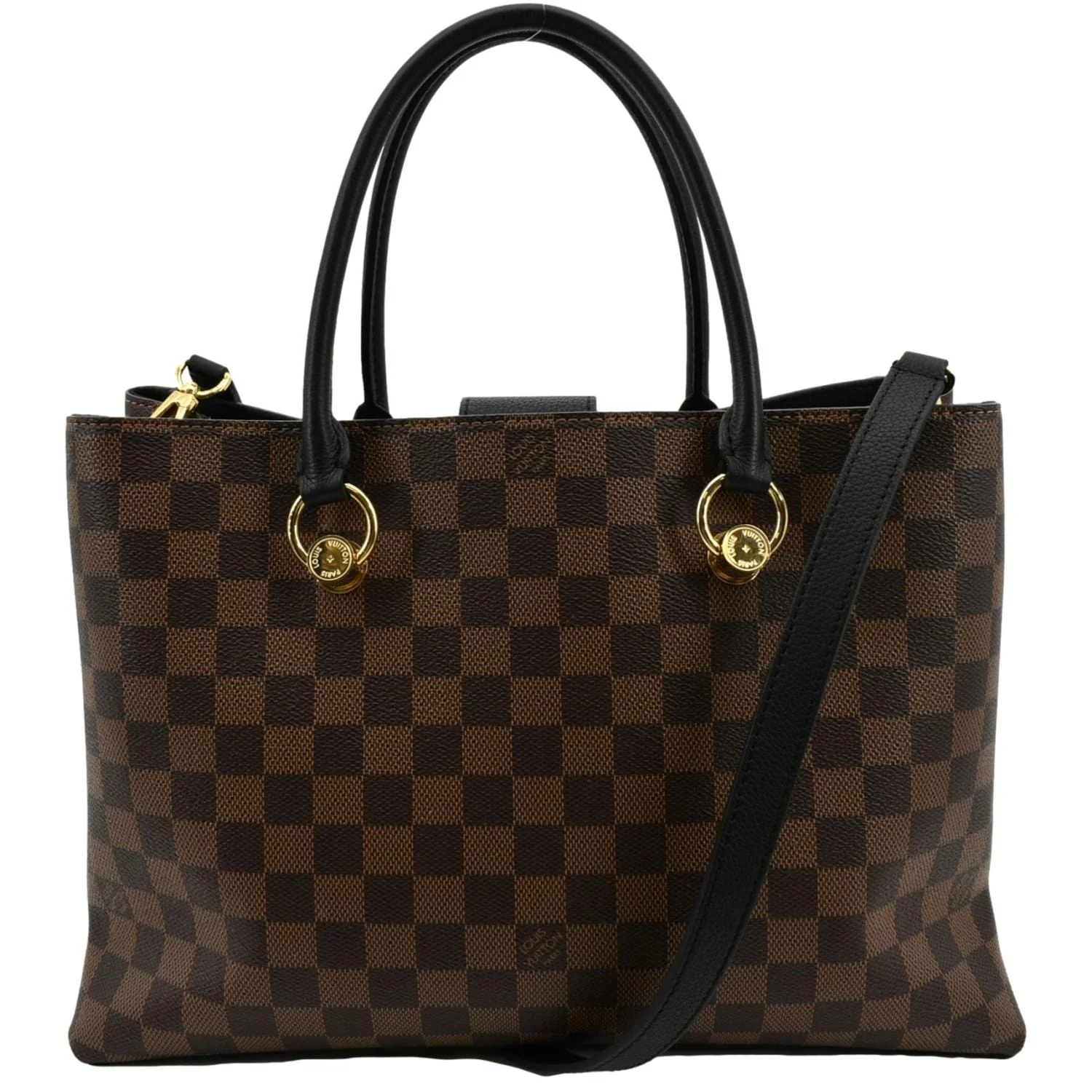 LOUIS VUITTON LV Riverside Damier Ebene Shoulder Bag Black - Image 3