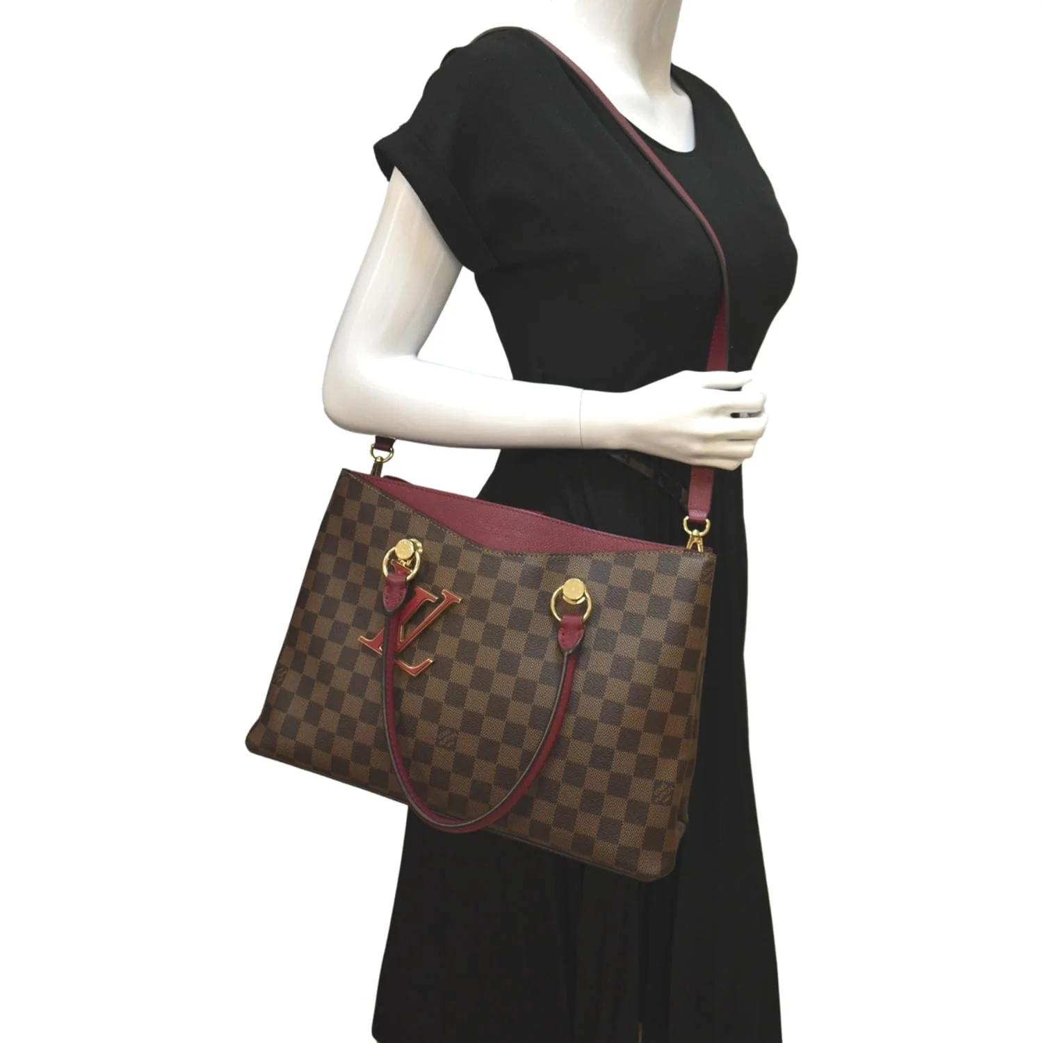 LOUIS VUITTON LV Riverside Damier Ebene Shoulder Bag Brown - Image 2