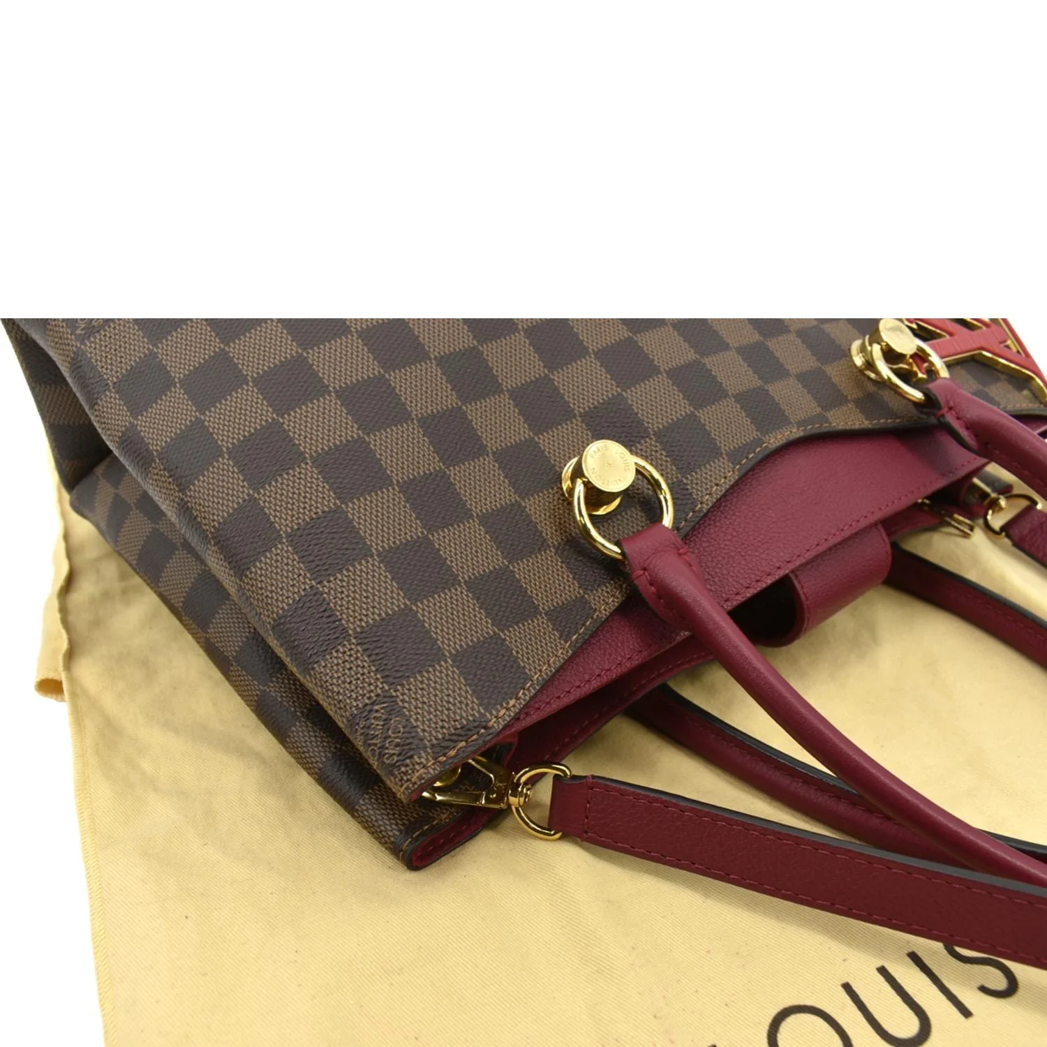 LOUIS VUITTON LV Riverside Damier Ebene Shoulder Bag Brown - Image 7