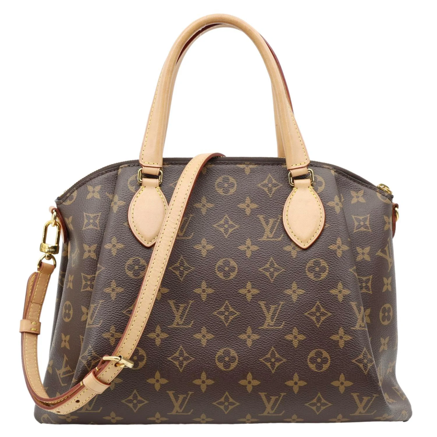 LOUIS VUITTON Rivoli MM Monogram Canvas Shoulder Bag Brown - Image 4