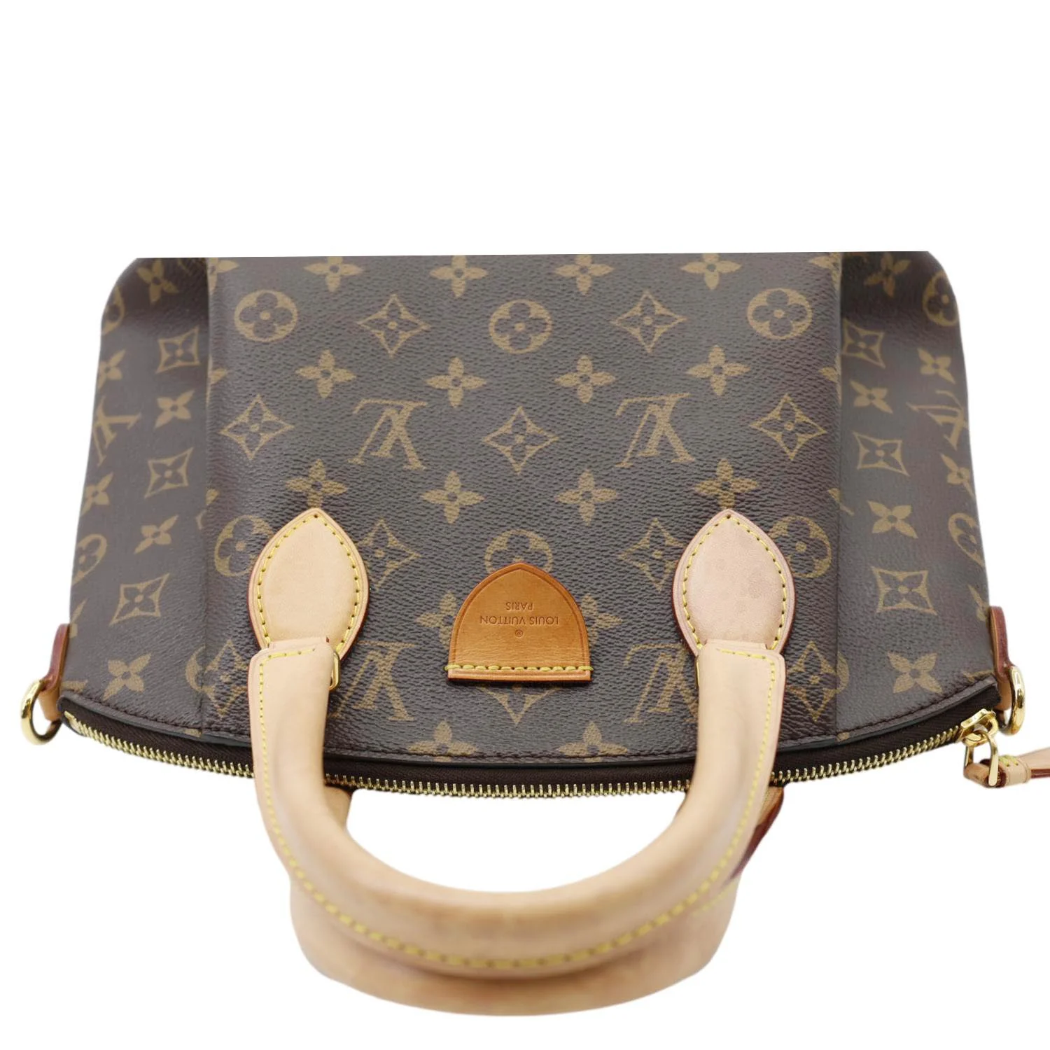 LOUIS VUITTON Rivoli PM Monogram Canvas Satchel Bag Brown - Image 5