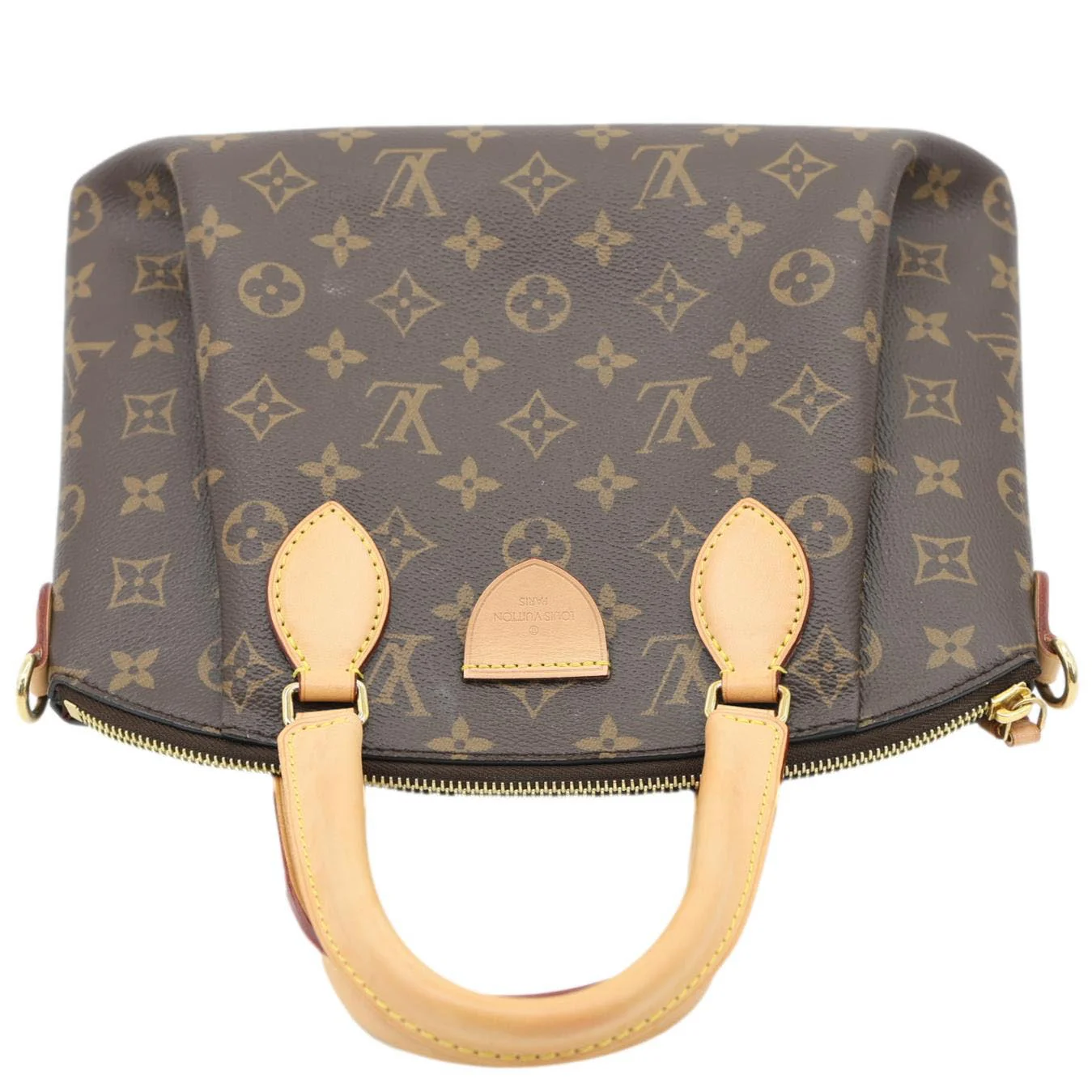 LOUIS VUITTON Rivoli PM Monogram Canvas Satchel Bag Brown - Image 5