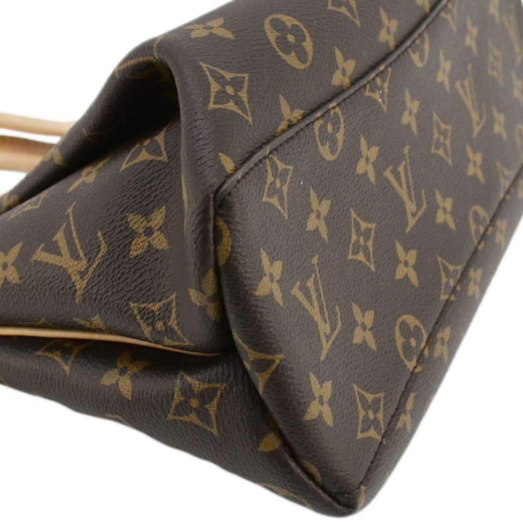 LOUIS VUITTON Rivoli PM Monogram Canvas Satchel Bag Brown - Image 9