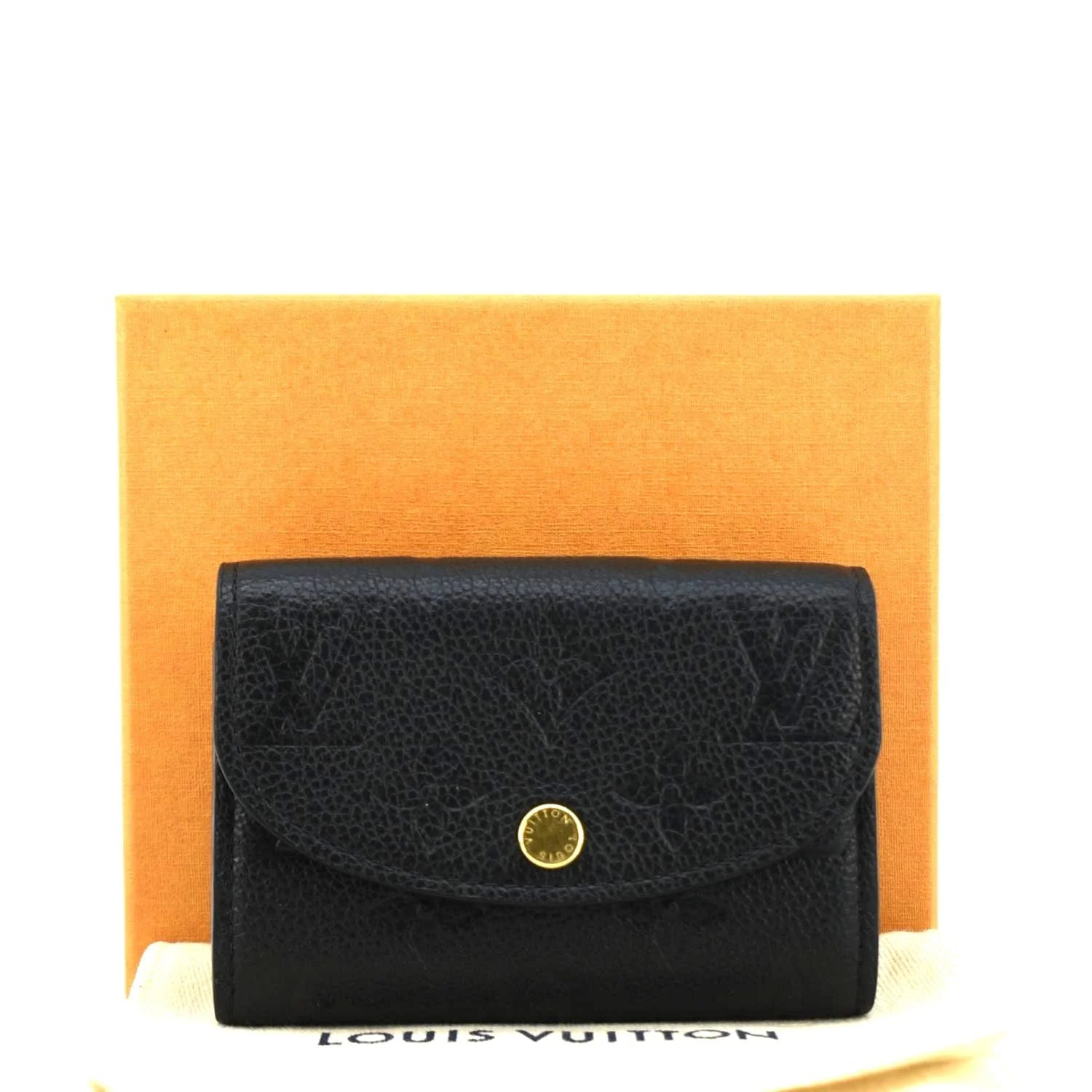 LOUIS VUITTON Rosalie Monogram Empriente Leather Coin Purse Black - Image 3