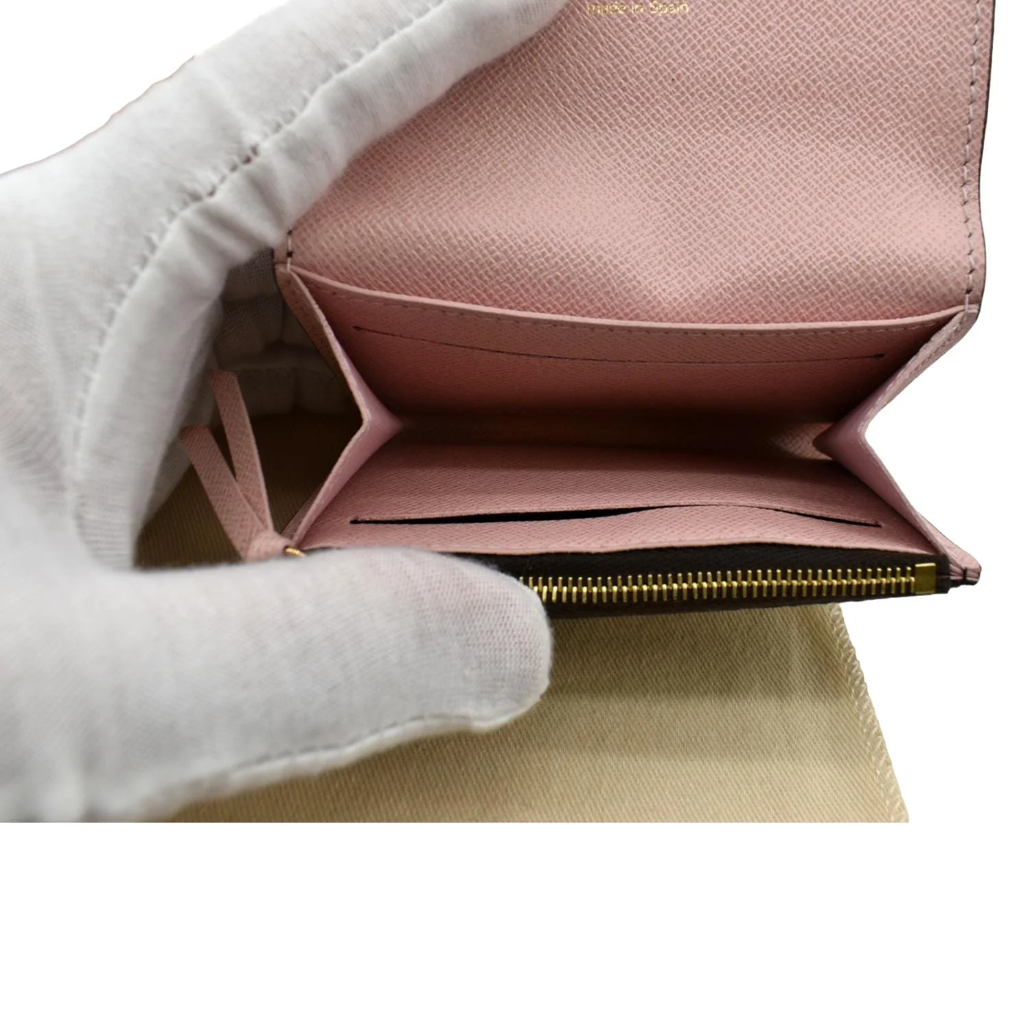 LOUIS VUITTON Rosalie Monogram Canvas Coin Wallet Rose Ballerine - Image 9