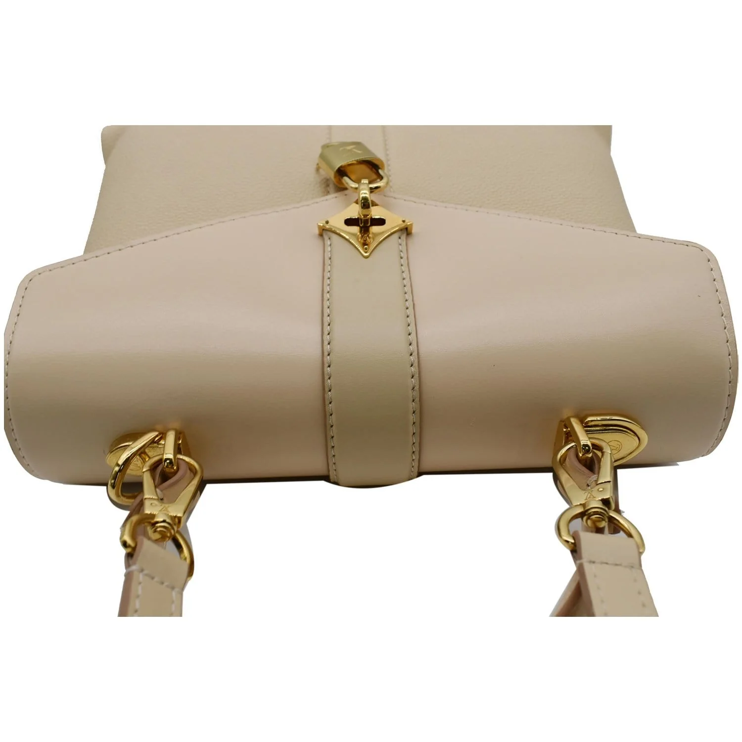 LOUIS VUITTON Rose Des Vents PM Grained Leather Top Handle Crossbody Bag Creme - Image 4