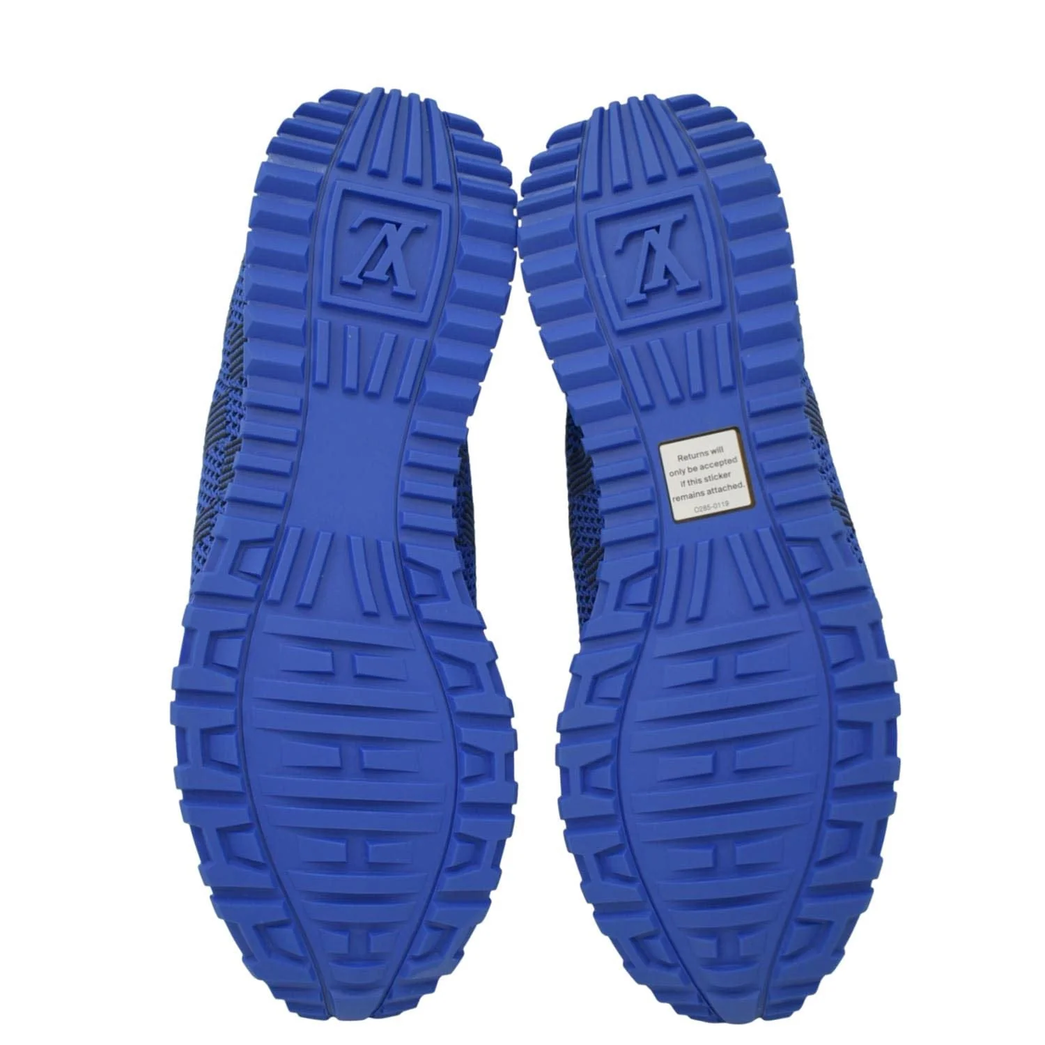 LOUIS VUITTON Runaway Trainer Damier Leather Sneakers Blue US 6 - Image 3
