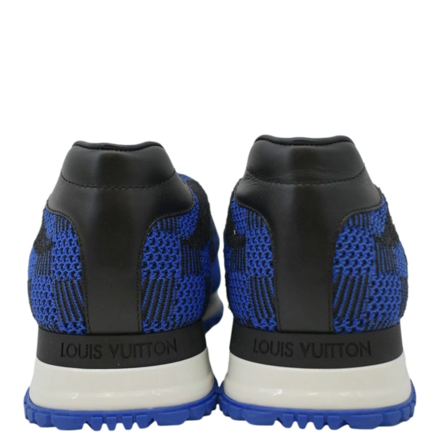 LOUIS VUITTON Runaway Trainer Damier Leather Sneakers Blue US 6 - Image 5