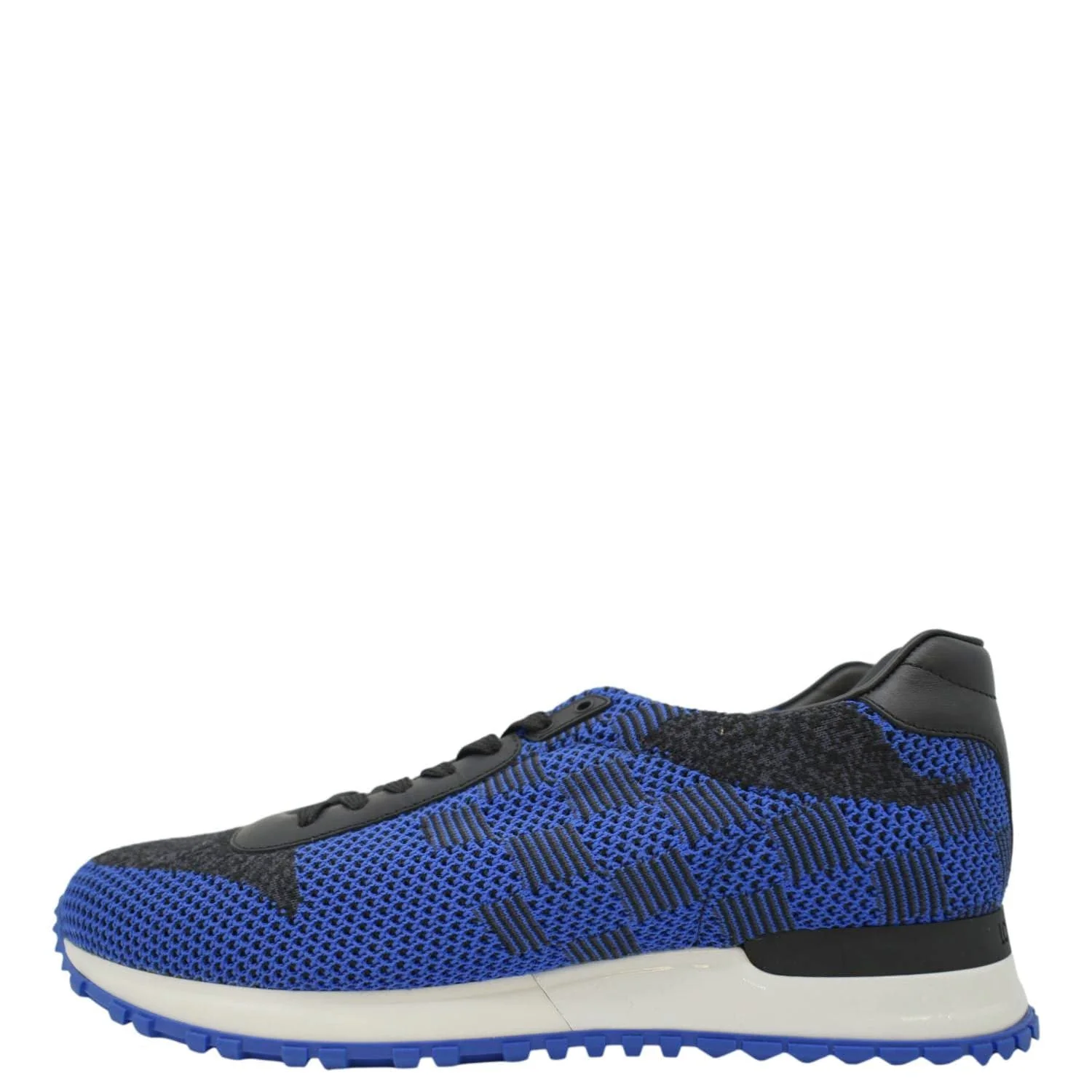 LOUIS VUITTON Runaway Trainer Damier Leather Sneakers Blue US 6 - Image 6