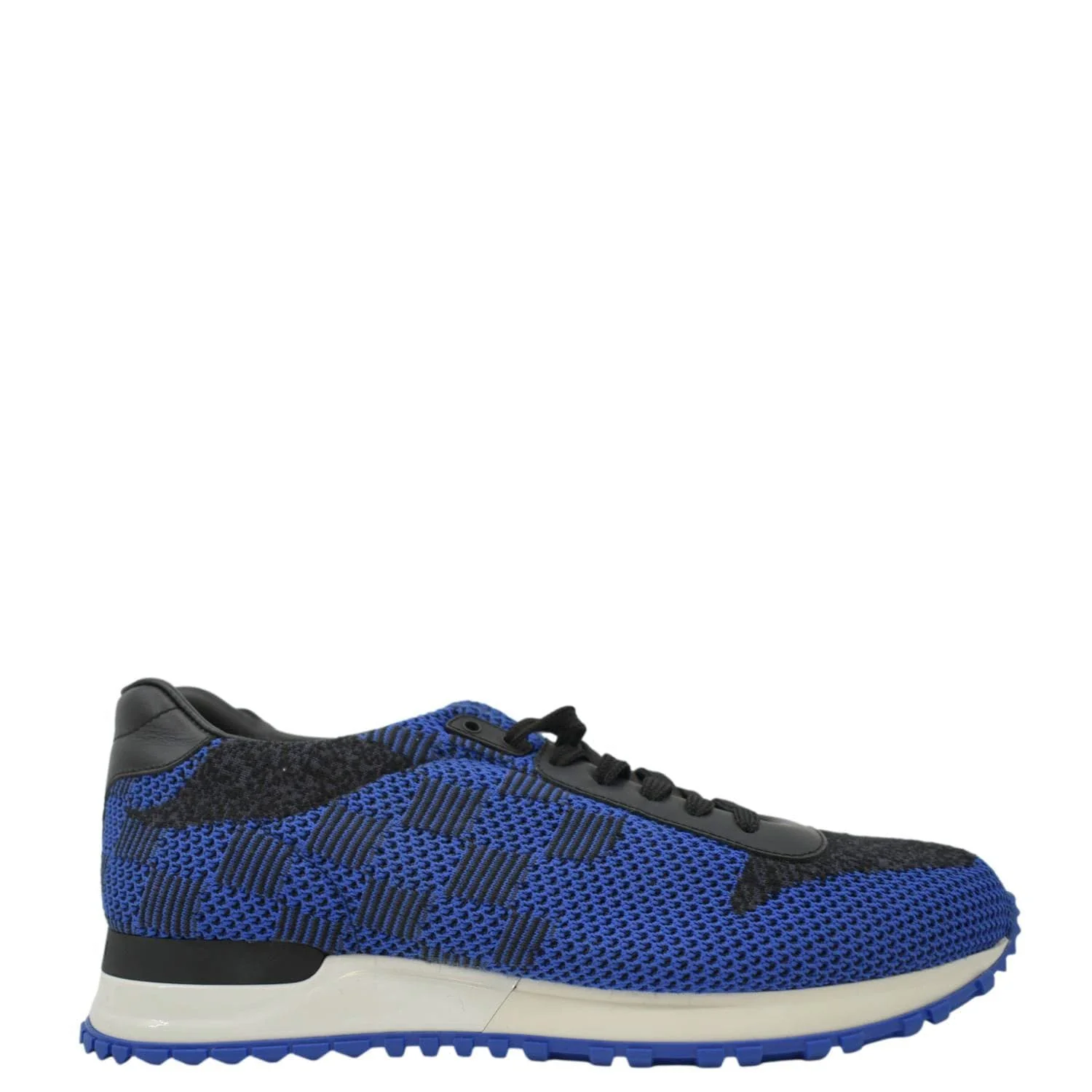 LOUIS VUITTON Runaway Trainer Damier Leather Sneakers Blue US 6 - Image 7