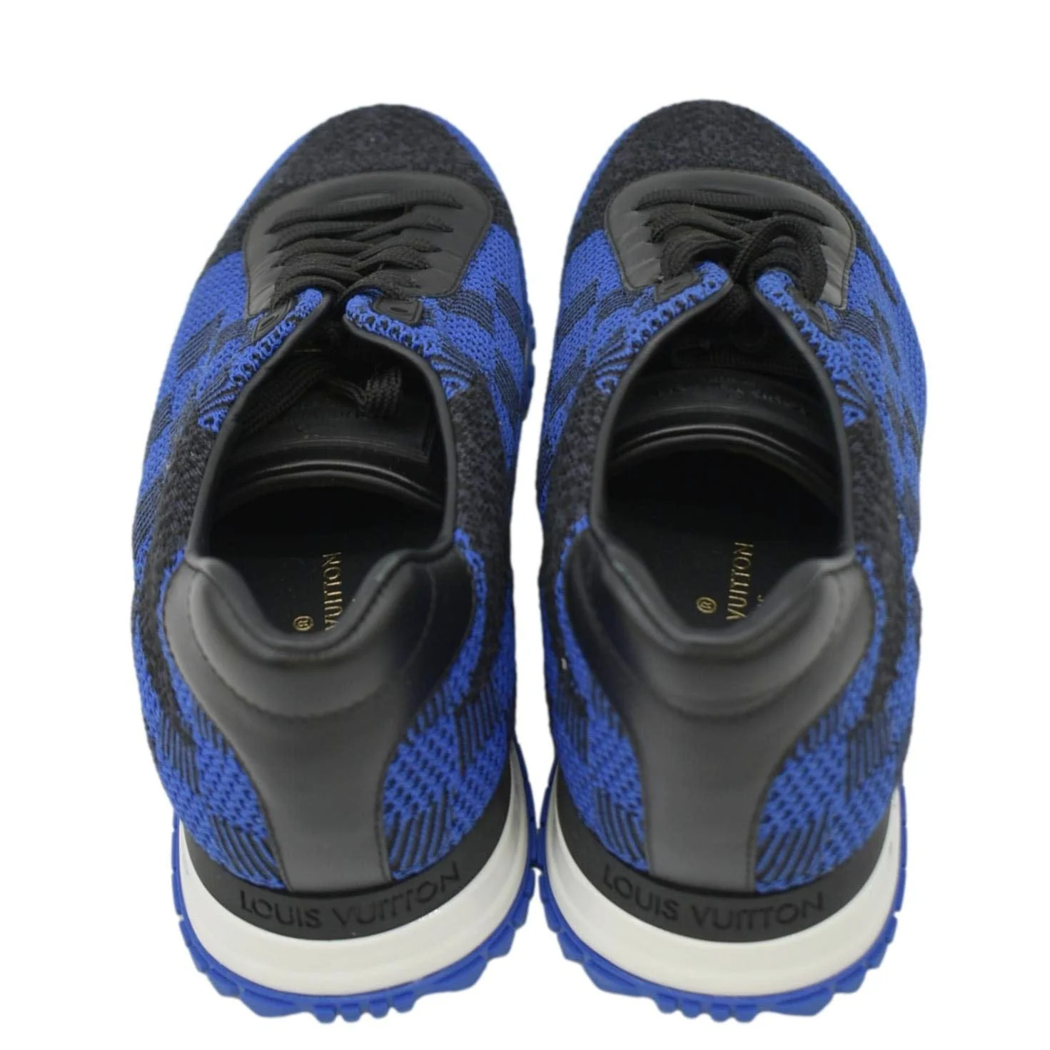 LOUIS VUITTON Runaway Trainer Damier Leather Sneakers Blue US 6 - Image 8
