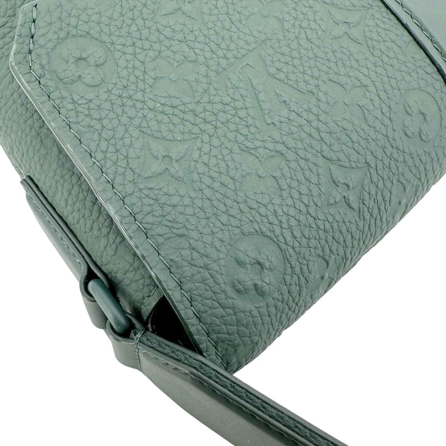 LOUIS VUITTON S-Cape Taurillon Monogram Embossed Leather Messenger Bag Green - Image 5