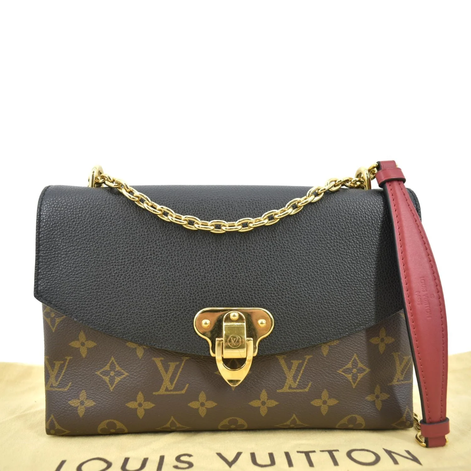 LOUIS VUITTON Saint Placide Monogram Canvas Crossbody Bag Black - Image 3
