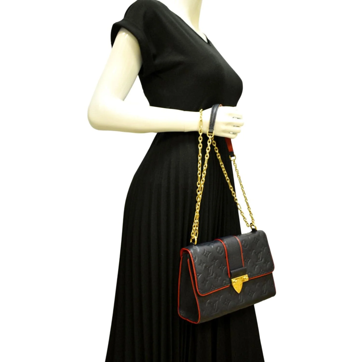 LOUIS VUITTON Saint Sulpice PM Empreinte Leather Crossbody Bag Noir - Image 2