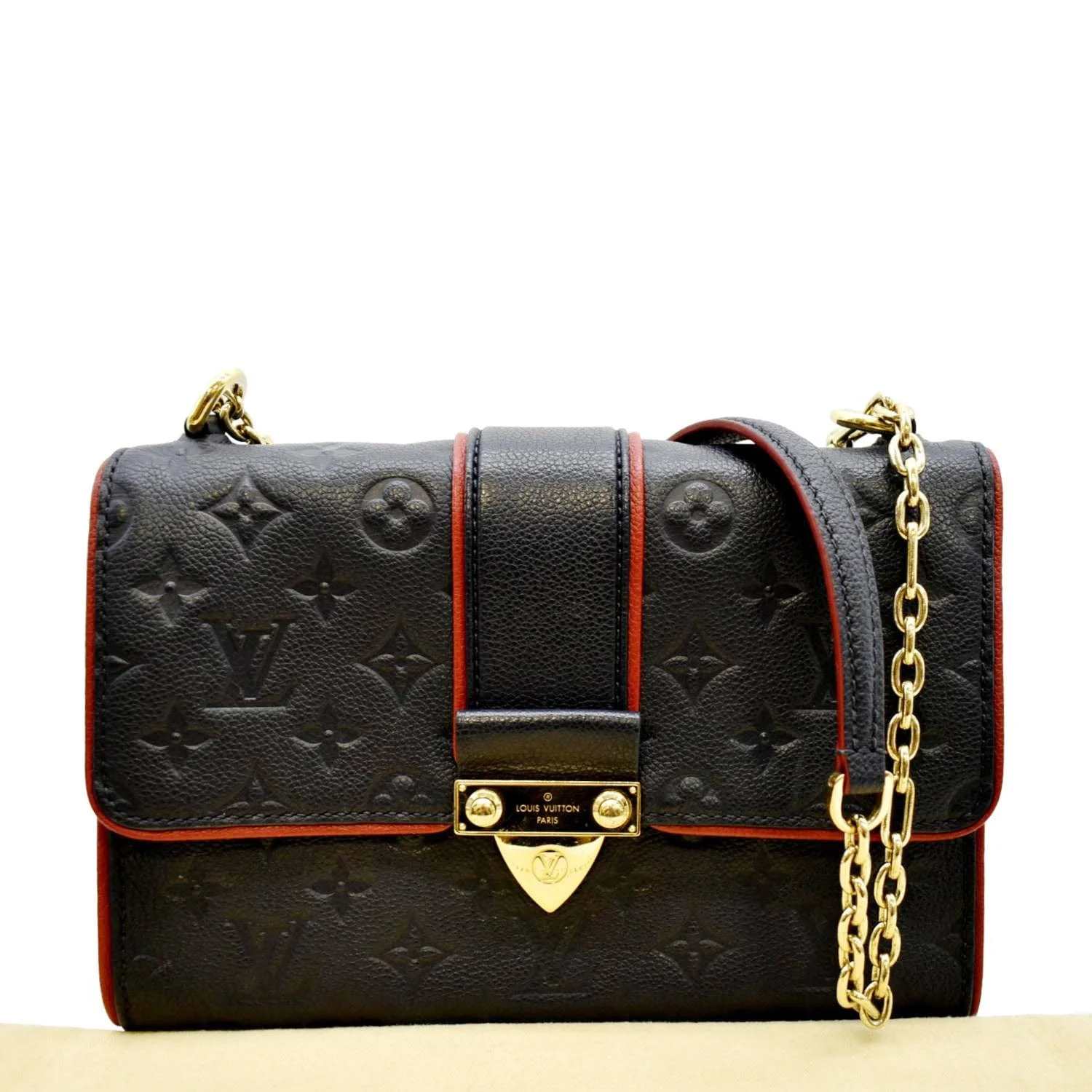 LOUIS VUITTON Saint Sulpice PM Empreinte Leather Crossbody Bag Noir - Image 3