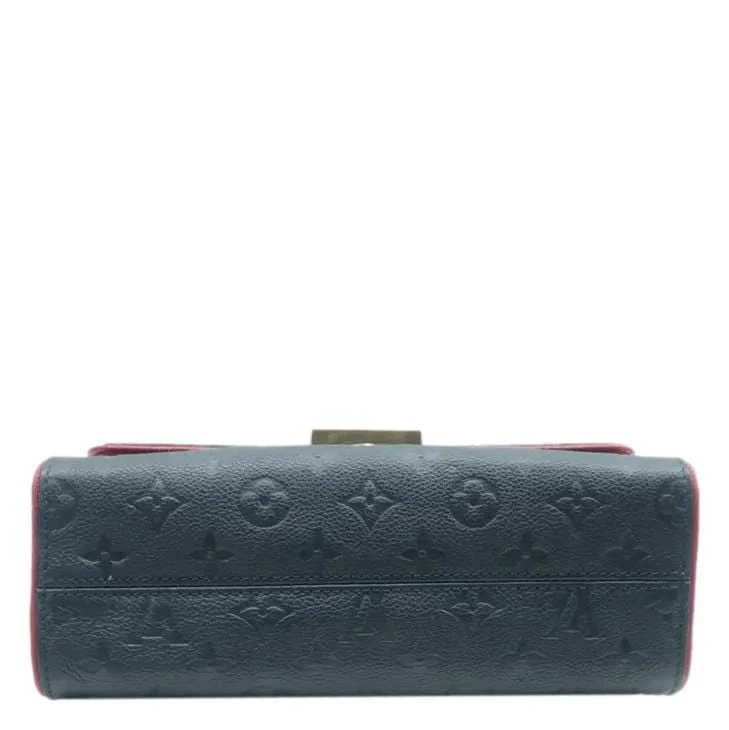 LOUIS VUITTON Saint Sulpice PM Empreinte Leather Crossbody Bag Navy Blue - Image 5