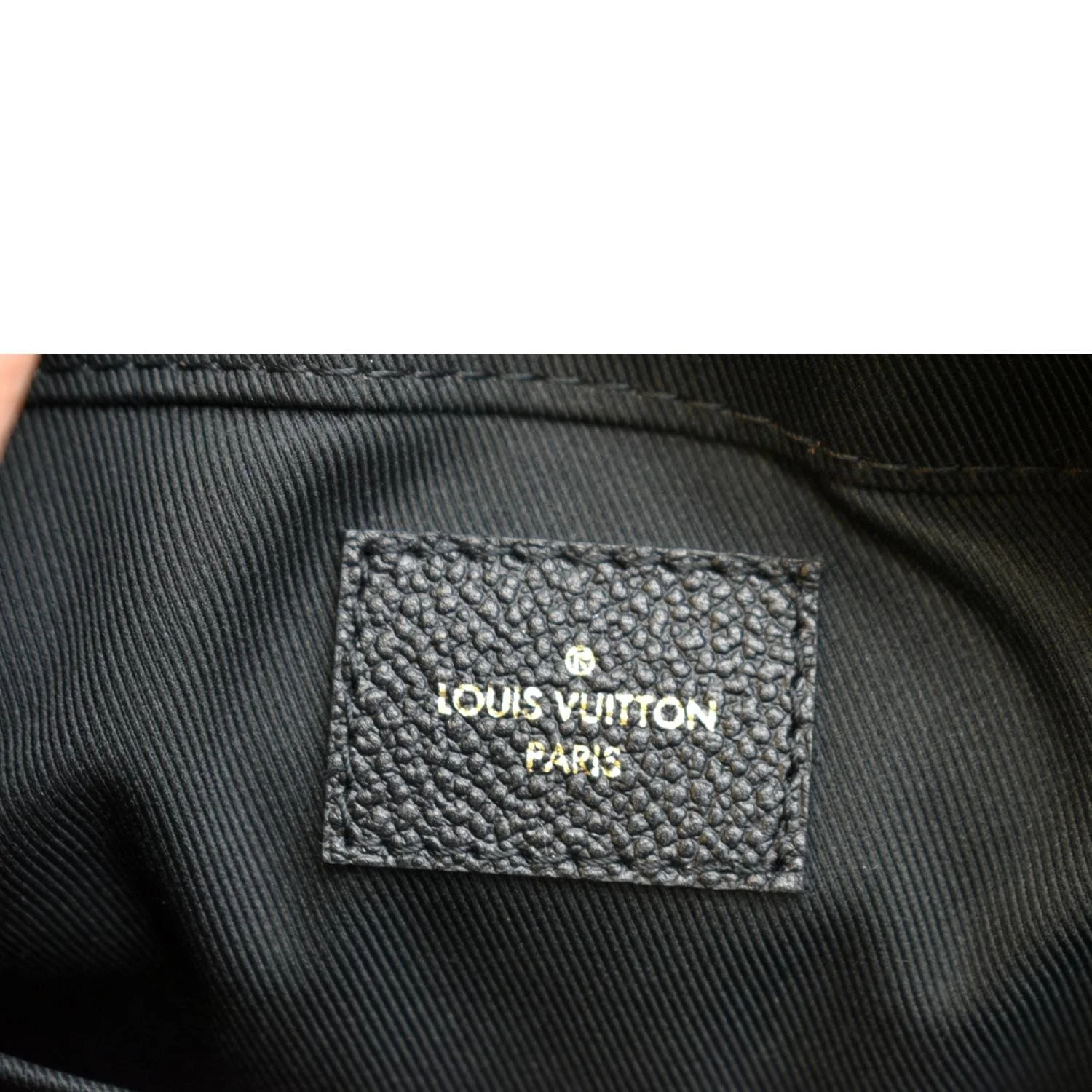 LOUIS VUITTON Saintonge Monogram Empreinte Leather Crossbody Bag Black - Image 11